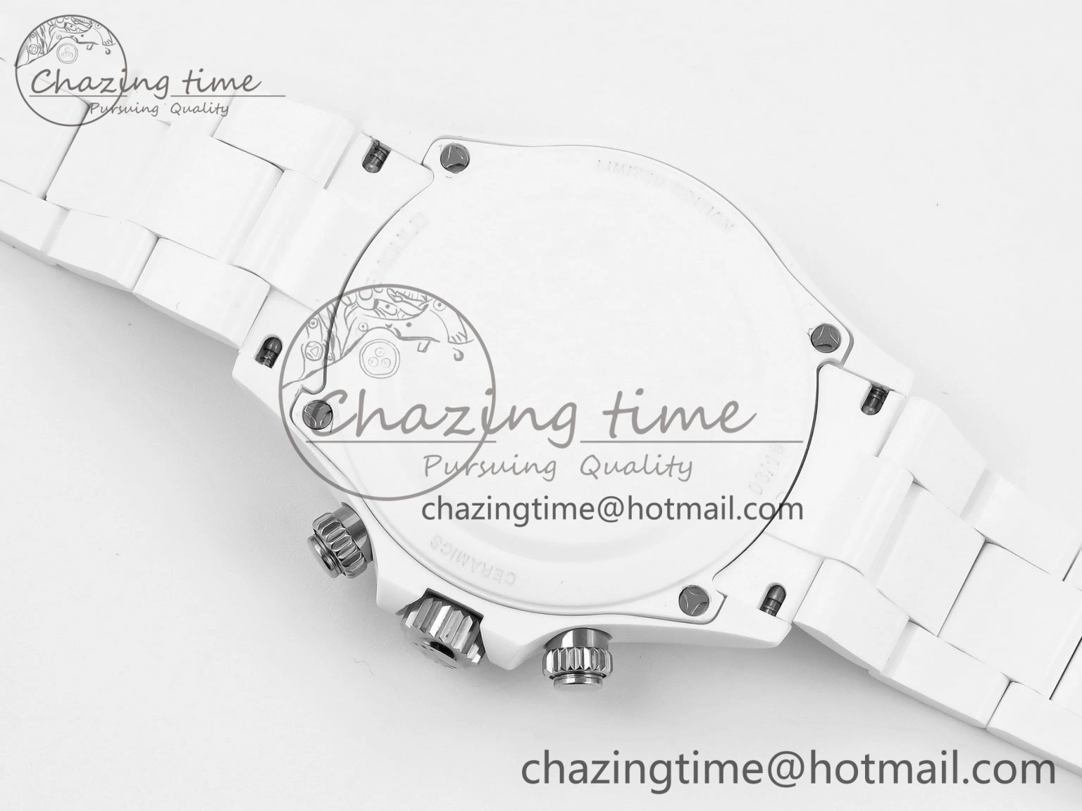 Daytona AET White Ceramic Case and Bracelet Avocado Green Dial SA4130 V Durable 1890