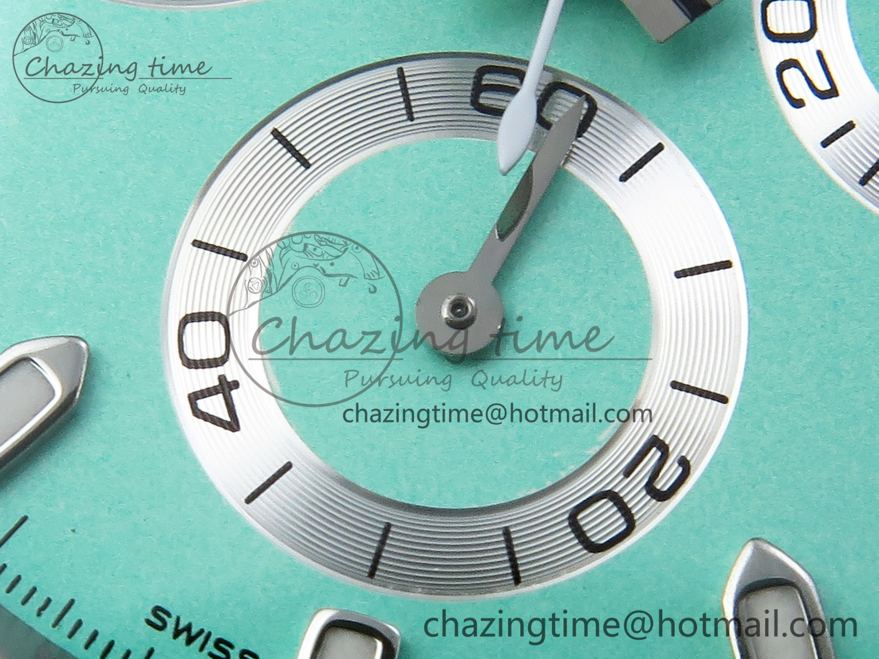 Daytona AET White Ceramic Case and Bracelet Avocado Green Dial SA4130 V Durable 1890