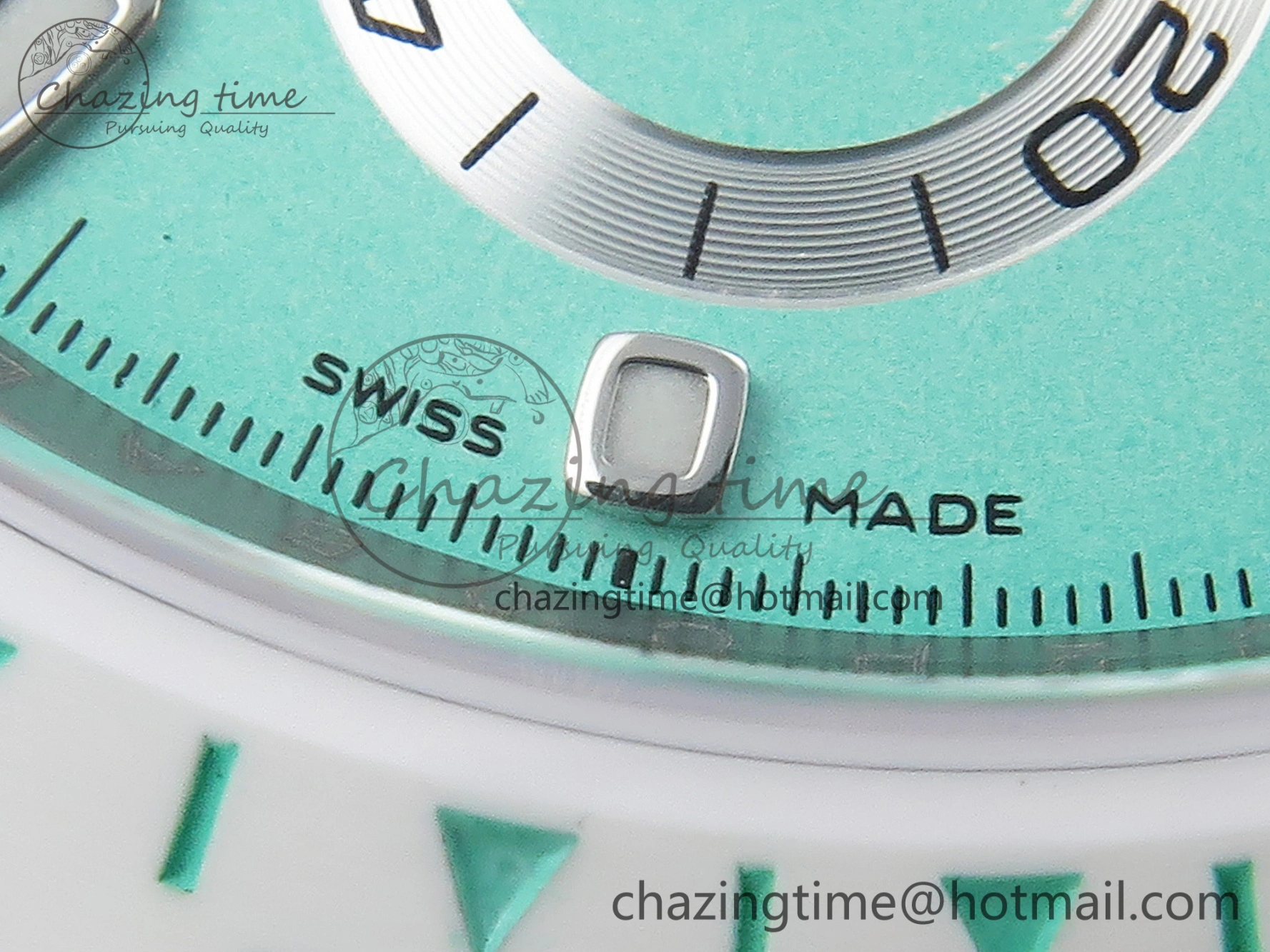 Daytona AET White Ceramic Case and Bracelet Avocado Green Dial SA4130 V Durable 1890
