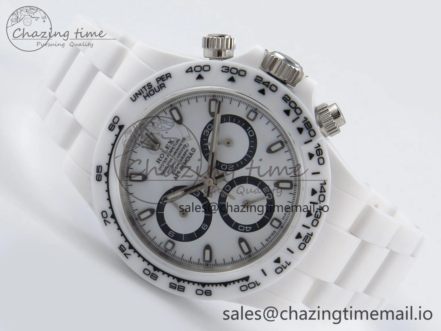 Classic Daytona AET White Ceramic Case and Bracelet Black Dial N6F Best Edition SA 1195
