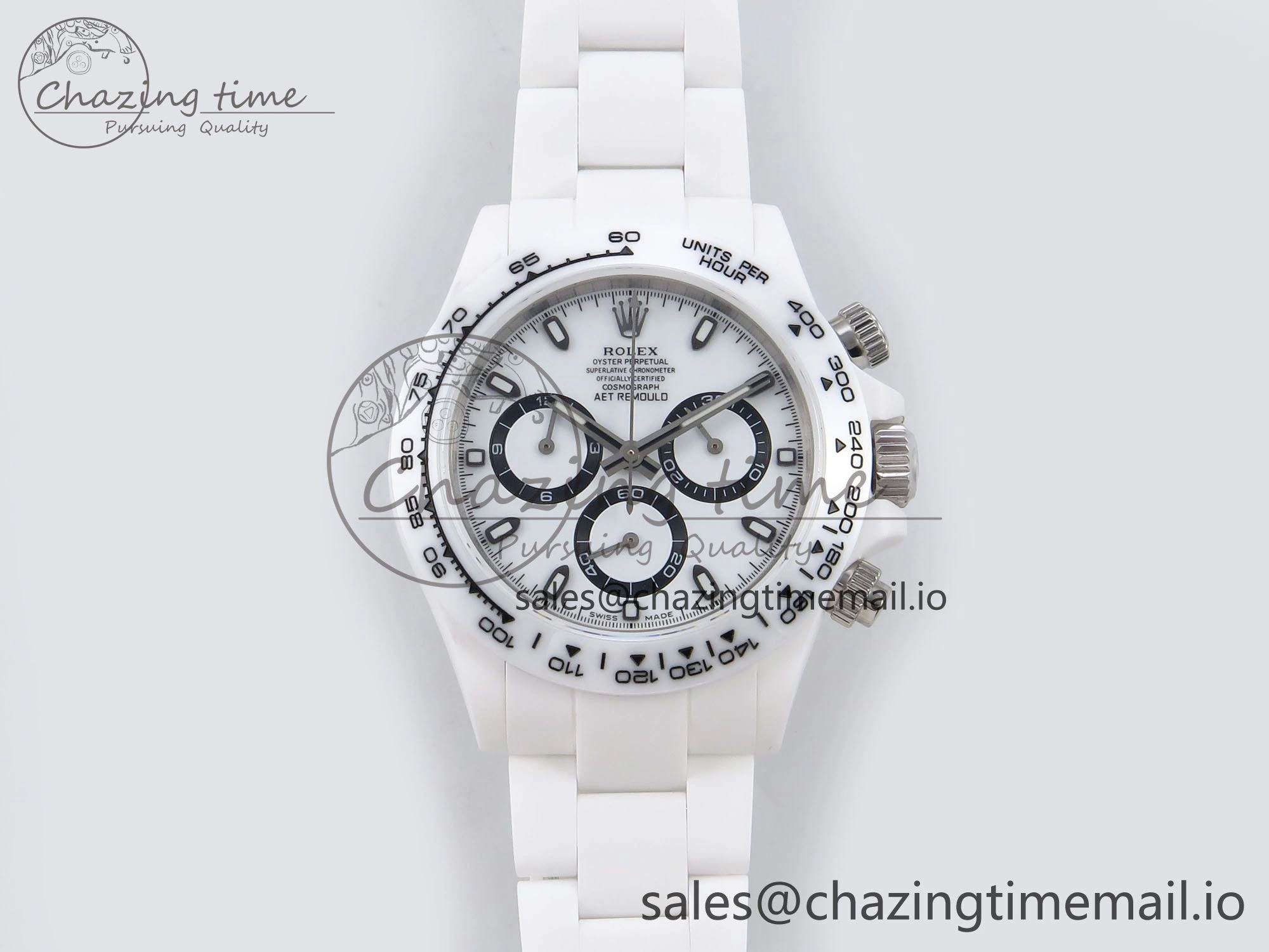 Classic Daytona AET White Ceramic Case and Bracelet Black Dial N6F Best Edition SA 1195