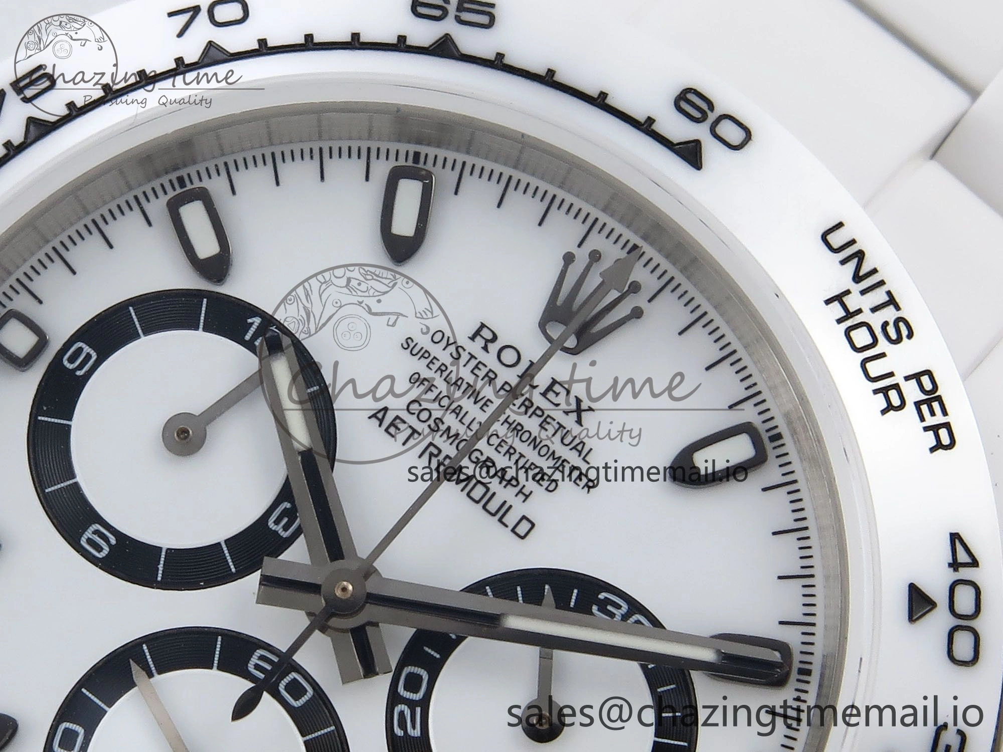 Classic Daytona AET White Ceramic Case and Bracelet Black Dial N6F Best Edition SA 1195