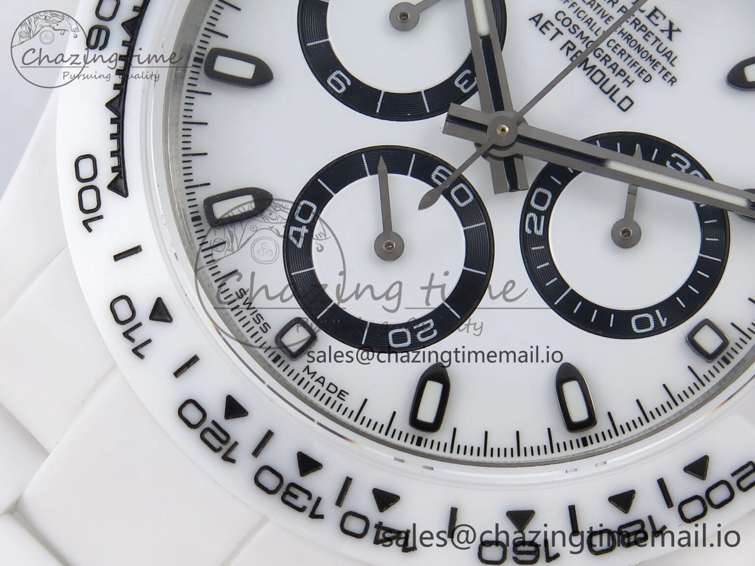 Classic Daytona AET White Ceramic Case and Bracelet Black Dial N6F Best Edition SA 1195