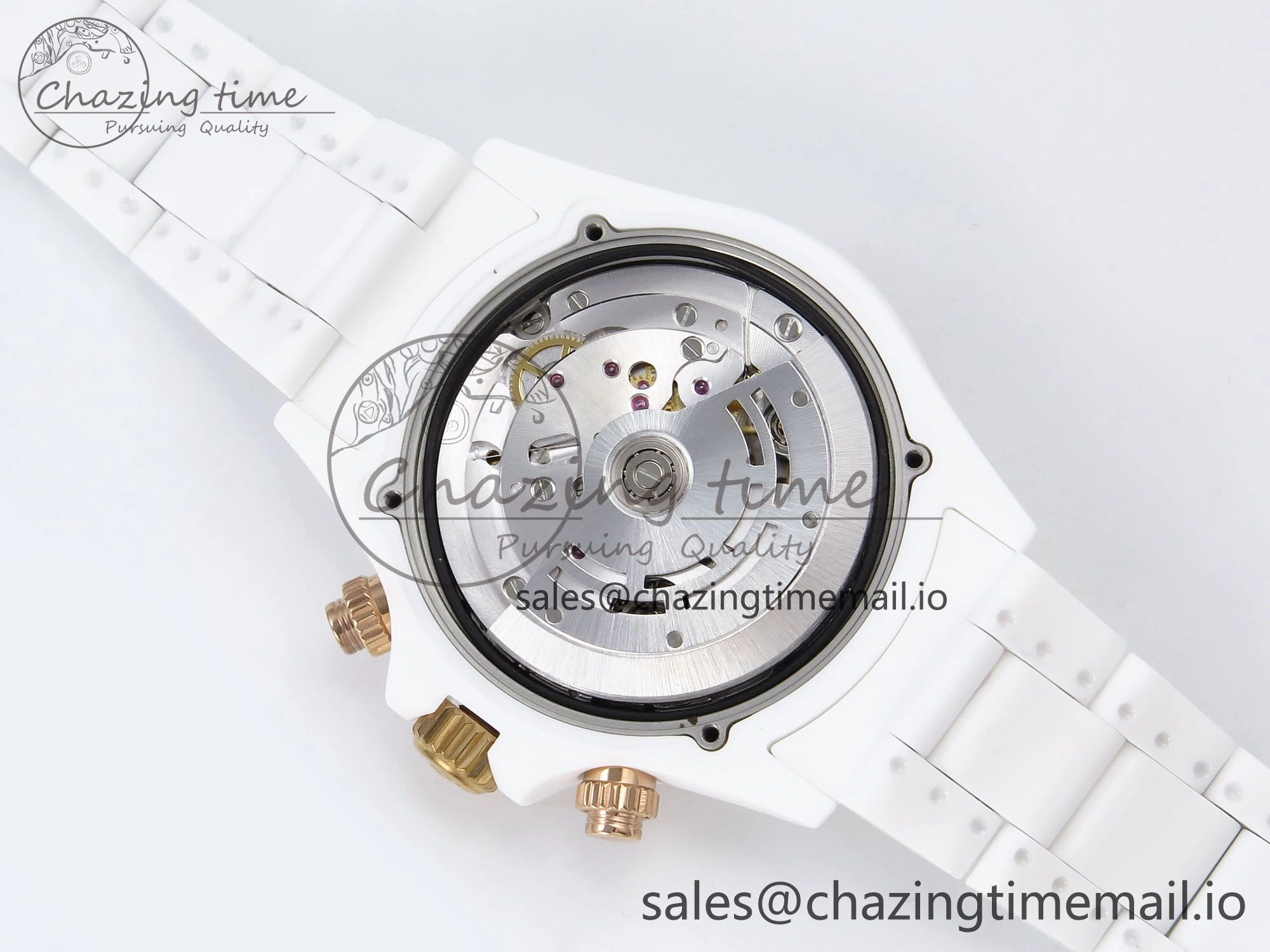 Daytona AET White Ceramic Case and Bracelet Pink Dial N6F Best Edition SA SoftTouch 1196