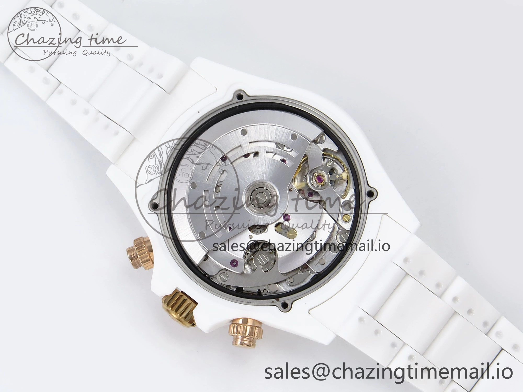 Daytona AET White Ceramic Case and Bracelet Pink Dial N6F Best Edition SA SoftTouch 1196