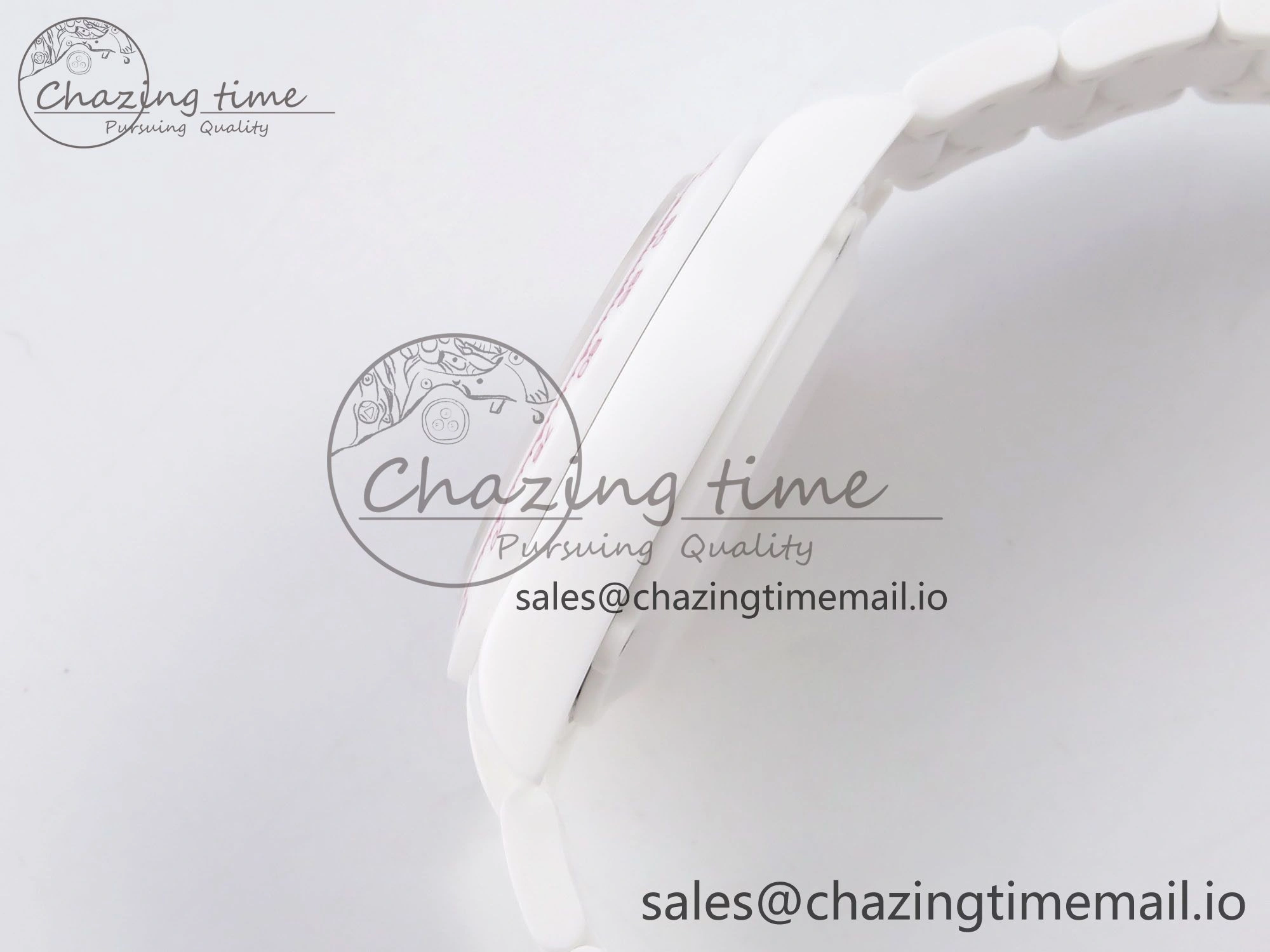 Daytona AET White Ceramic Case and Bracelet Pink Dial N6F Best Edition SA SoftTouch 1196