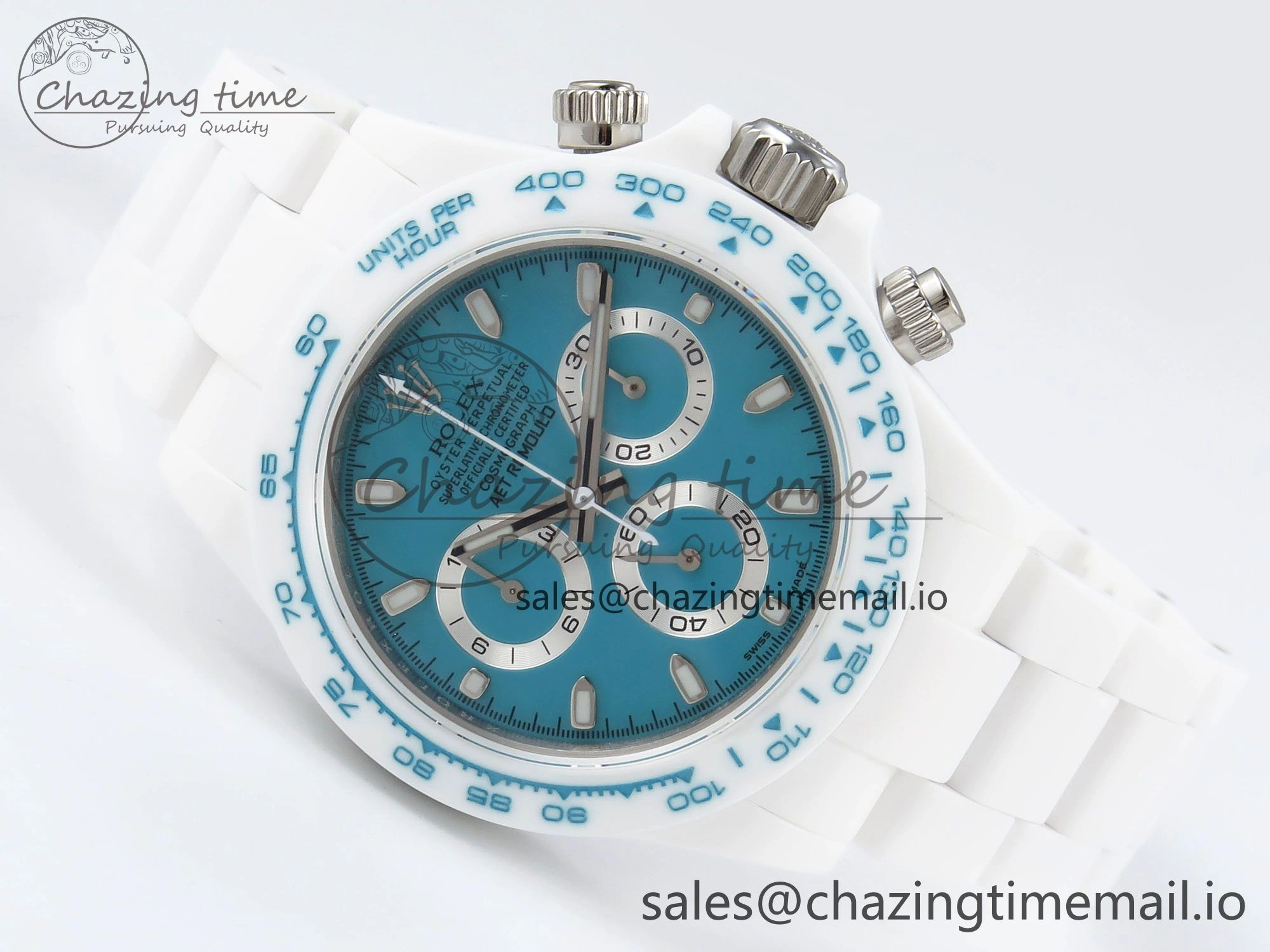 Daytona AET White Ceramic Case and Bracelet Tiffany Blue Dial N6F Best Edition SA GoodFit 1197