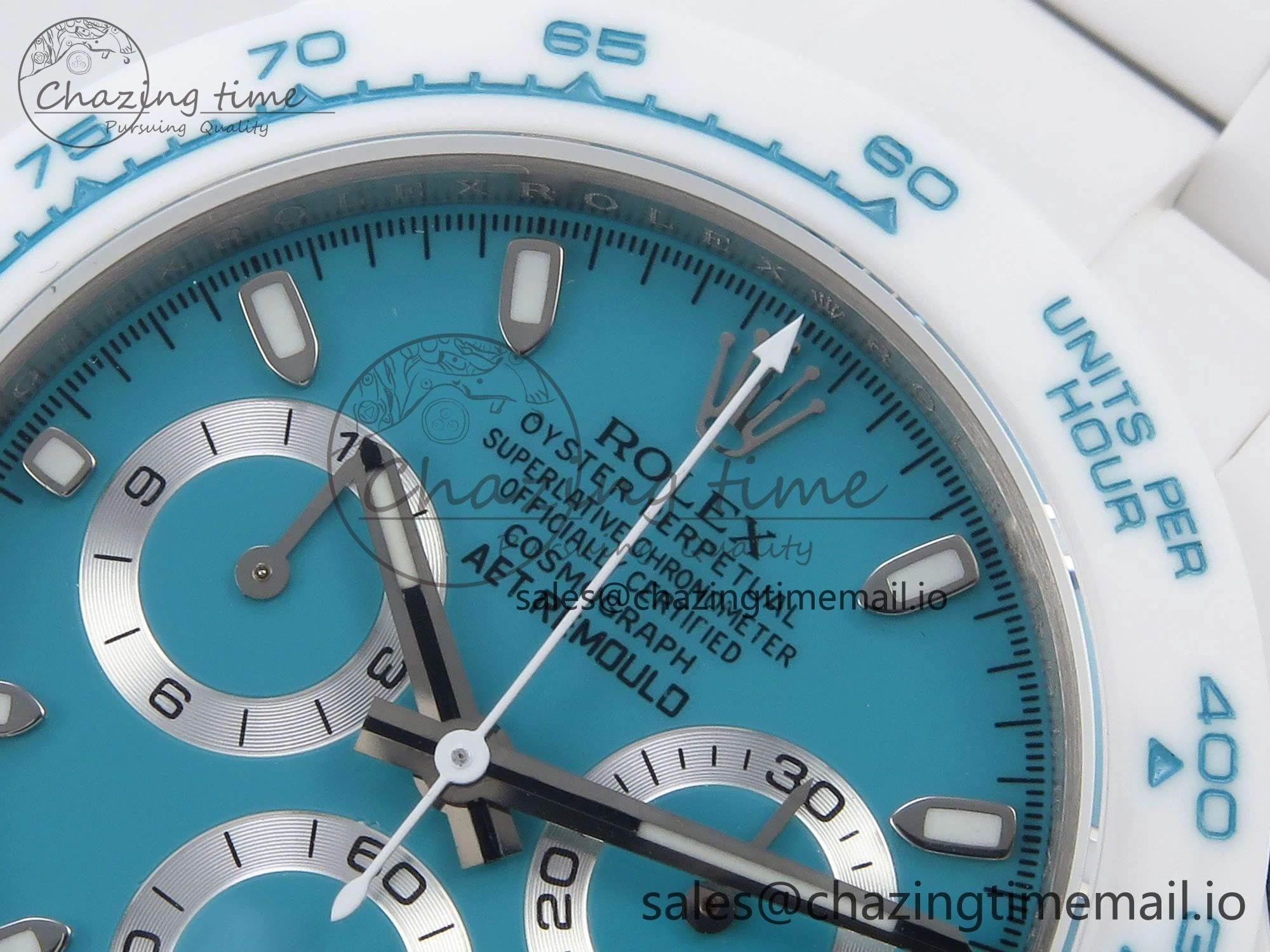Daytona AET White Ceramic Case and Bracelet Tiffany Blue Dial N6F Best Edition SA GoodFit 1197