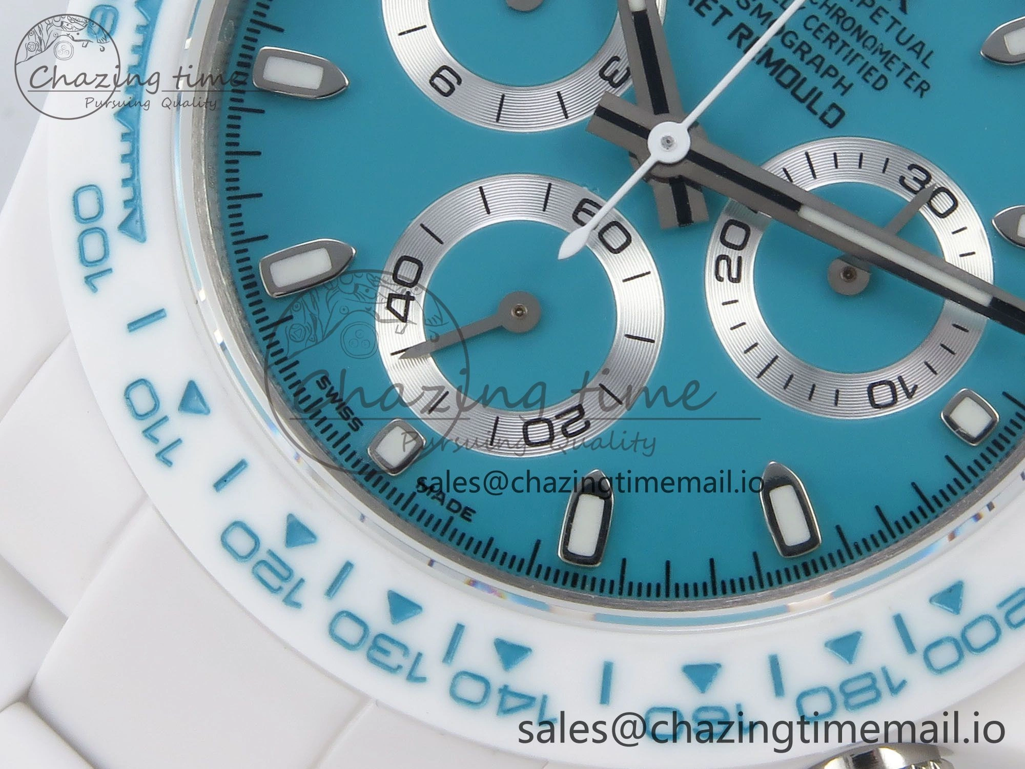 Daytona AET White Ceramic Case and Bracelet Tiffany Blue Dial N6F Best Edition SA GoodFit 1197