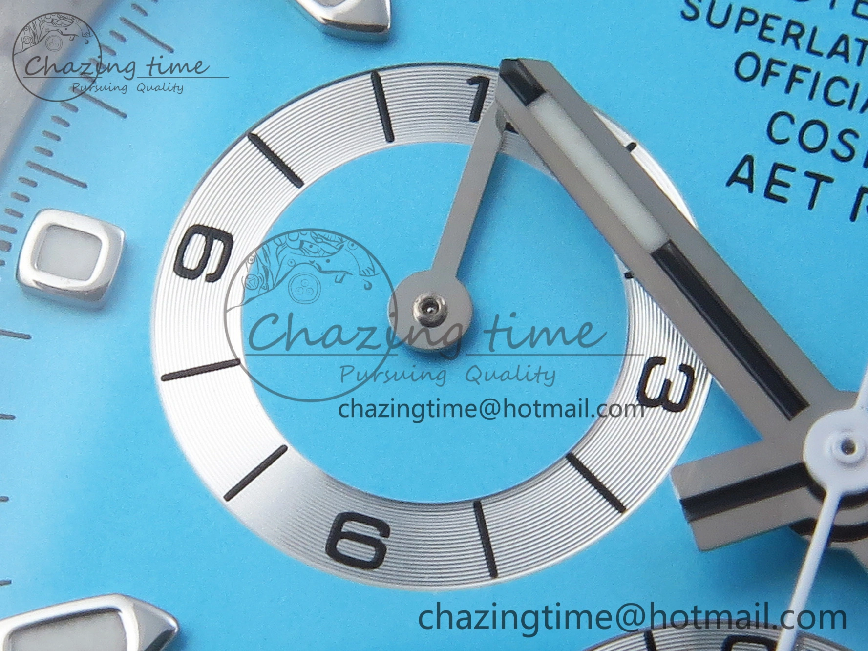 Daytona AET White Ceramic Case and Bracelet Tiffany Blue Dial SA4130 V Flexible 1889