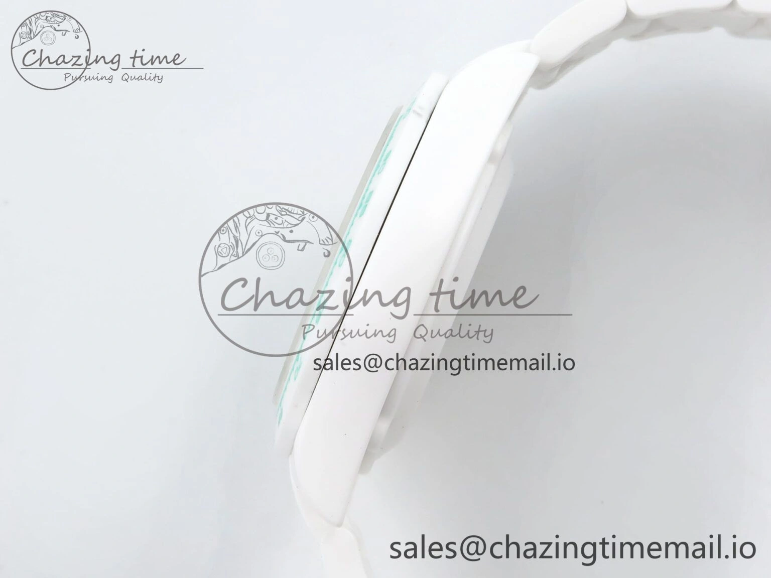 Stylish Daytona AET White Solid Ceramic Case and Bracelet Avocado Green Dial N6F 1:1 Best Edition DD 1172