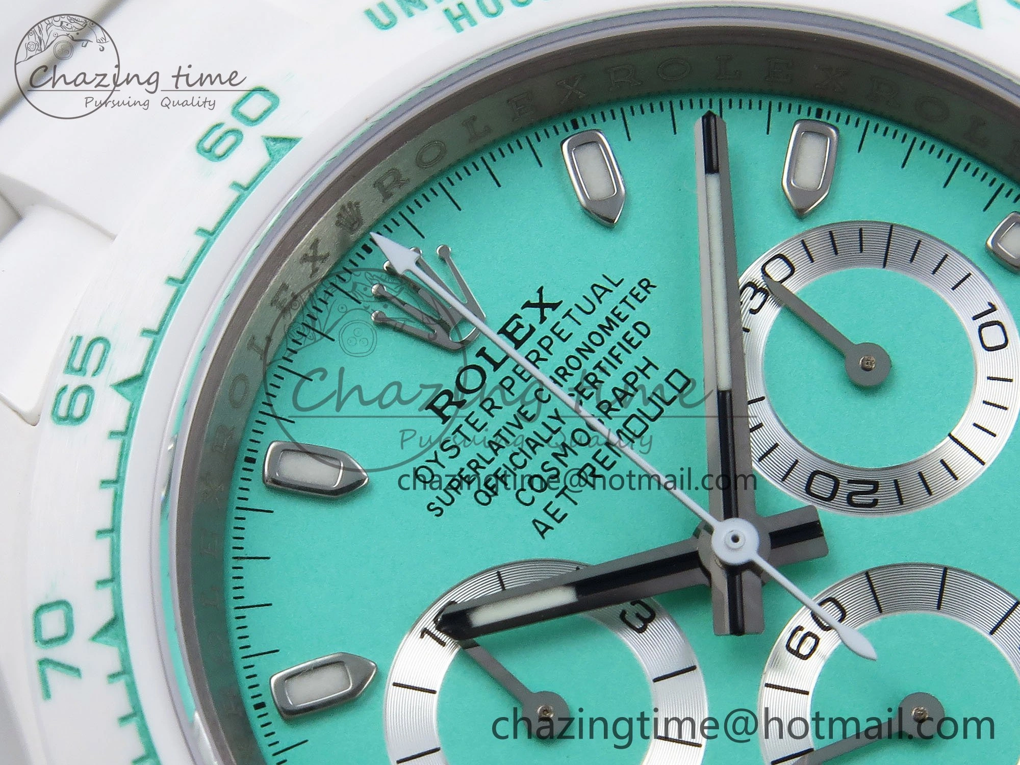 Modern Daytona AET White Solid Ceramic Case and Bracelet Avocado Green Dial ZF 1:1 Best Edition SH 1649