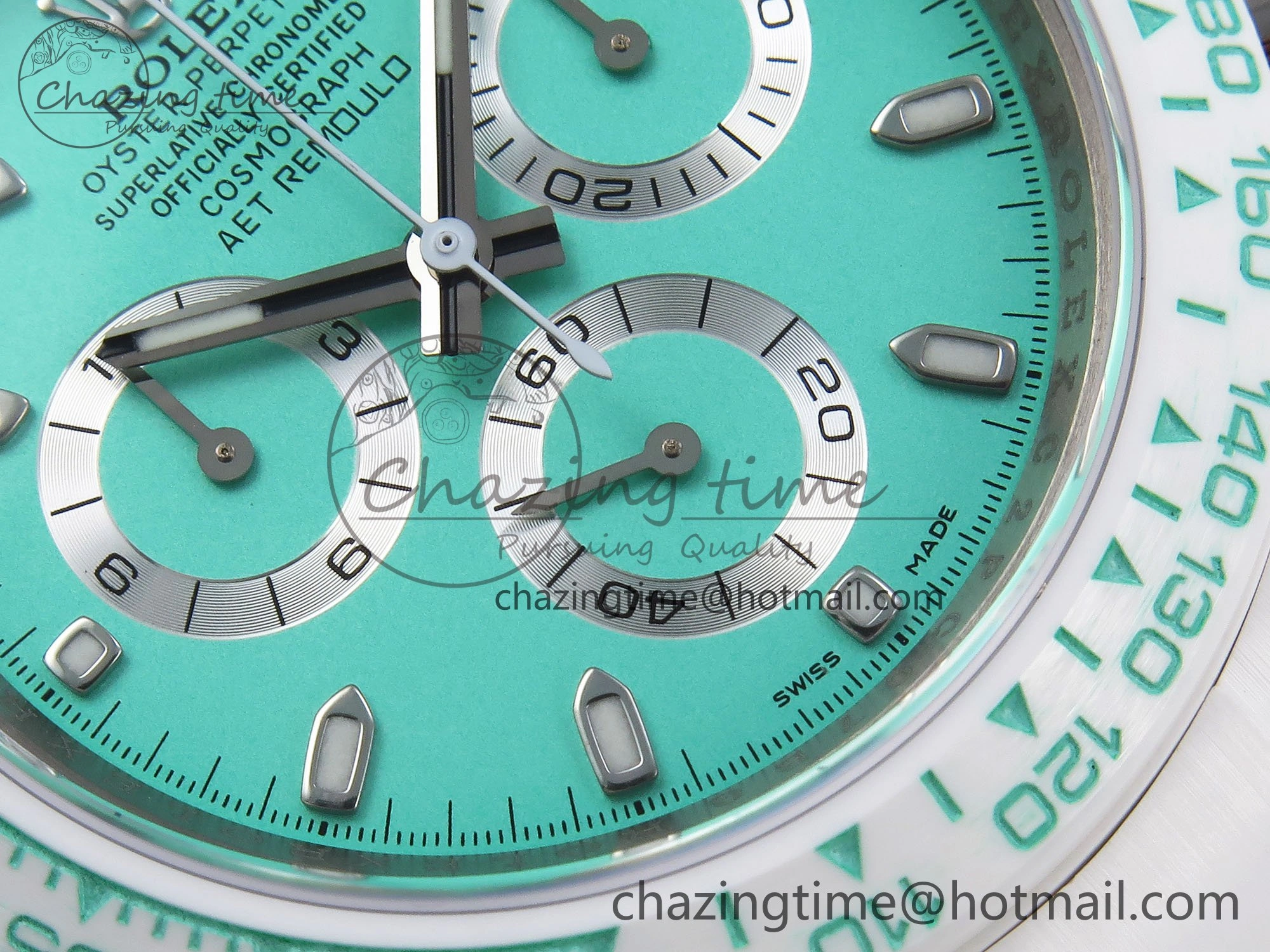 Modern Daytona AET White Solid Ceramic Case and Bracelet Avocado Green Dial ZF 1:1 Best Edition SH 1649