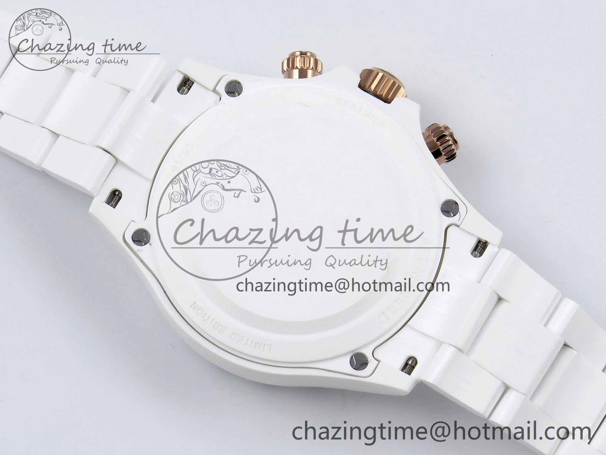 Daytona AET White Solid Ceramic Case and Bracelet Pink Dial ZF 1:1 Best Edition SH Contemporary 1650