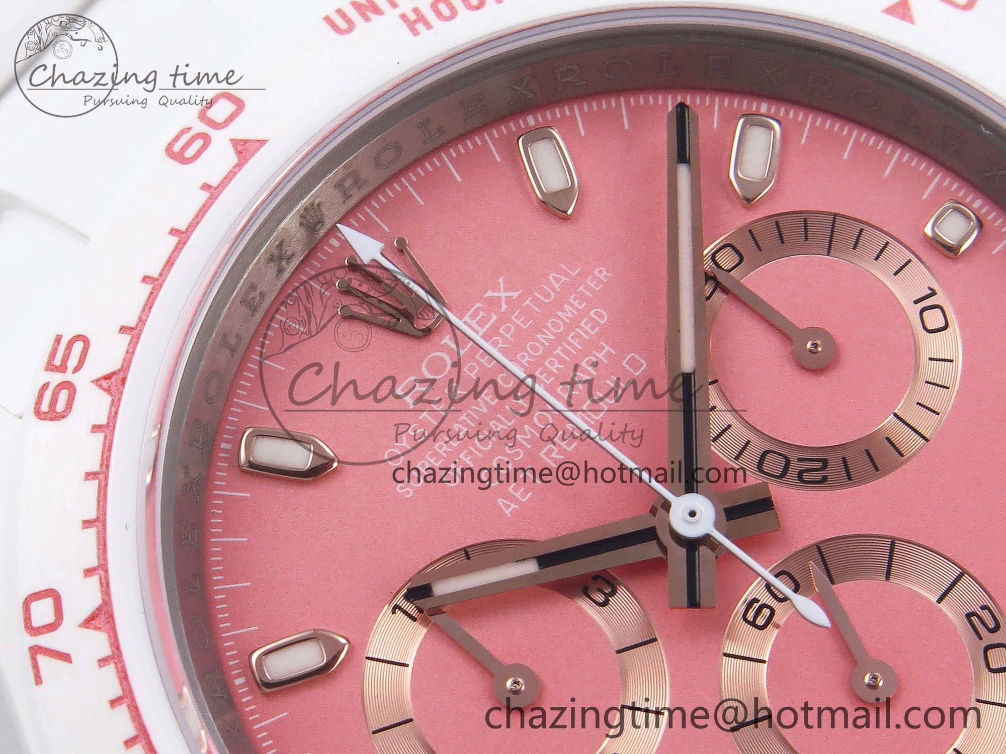 Daytona AET White Solid Ceramic Case and Bracelet Pink Dial ZF 1:1 Best Edition SH Contemporary 1650