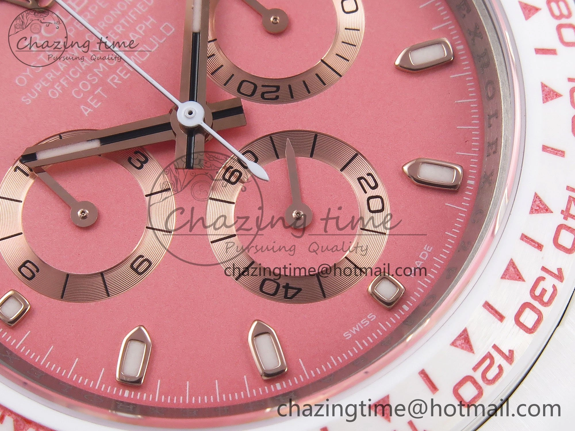 Daytona AET White Solid Ceramic Case and Bracelet Pink Dial ZF 1:1 Best Edition SH Contemporary 1650