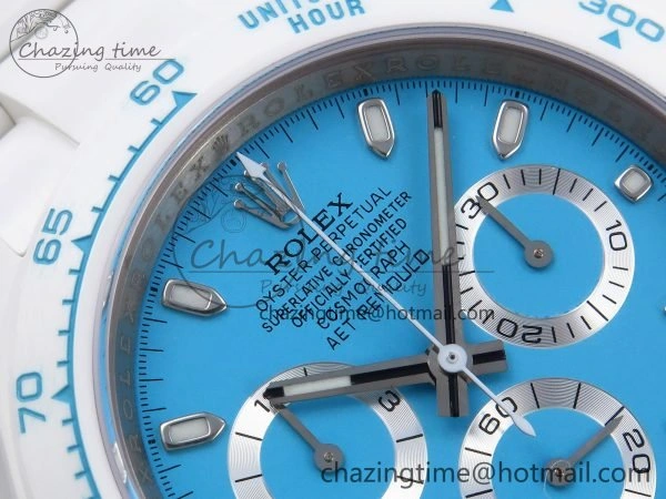 Packable Daytona AET White Solid Ceramic Case and Bracelet Tiffany Blue Dial ZF 1:1 Best Edition SH 1648