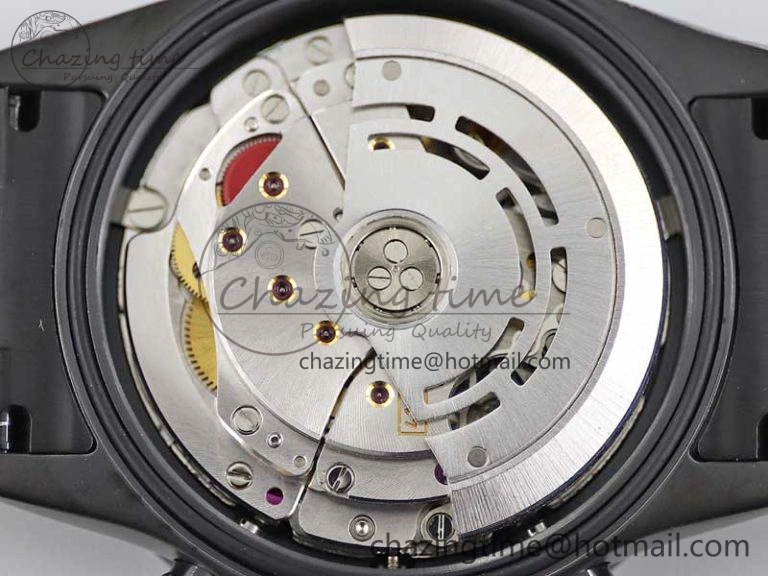Practical Daytona All Black PVD TWF Best Edition Purple Diamonds Bezel Black Dial on PVD Bracelet SA 2446
