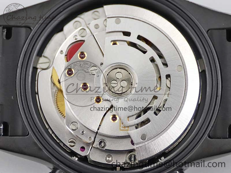 Practical Daytona All Black PVD TWF Best Edition Purple Diamonds Bezel Black Dial on PVD Bracelet SA 2446