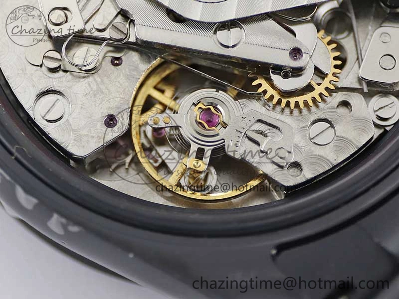 Daytona All Black PVD TWF Best Edition Rainbow Diamonds Bezel Black Dial on PVD Bracelet A Chic 2449