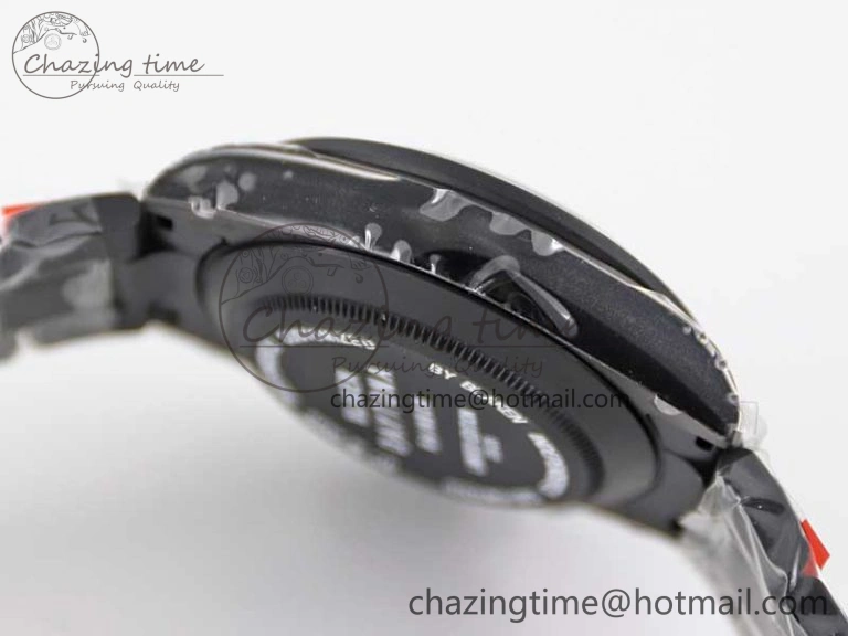 Daytona All Black PVD TWF Best Edition Rainbow Diamonds Bezel Black Dial on PVD Bracelet A Chic 2449