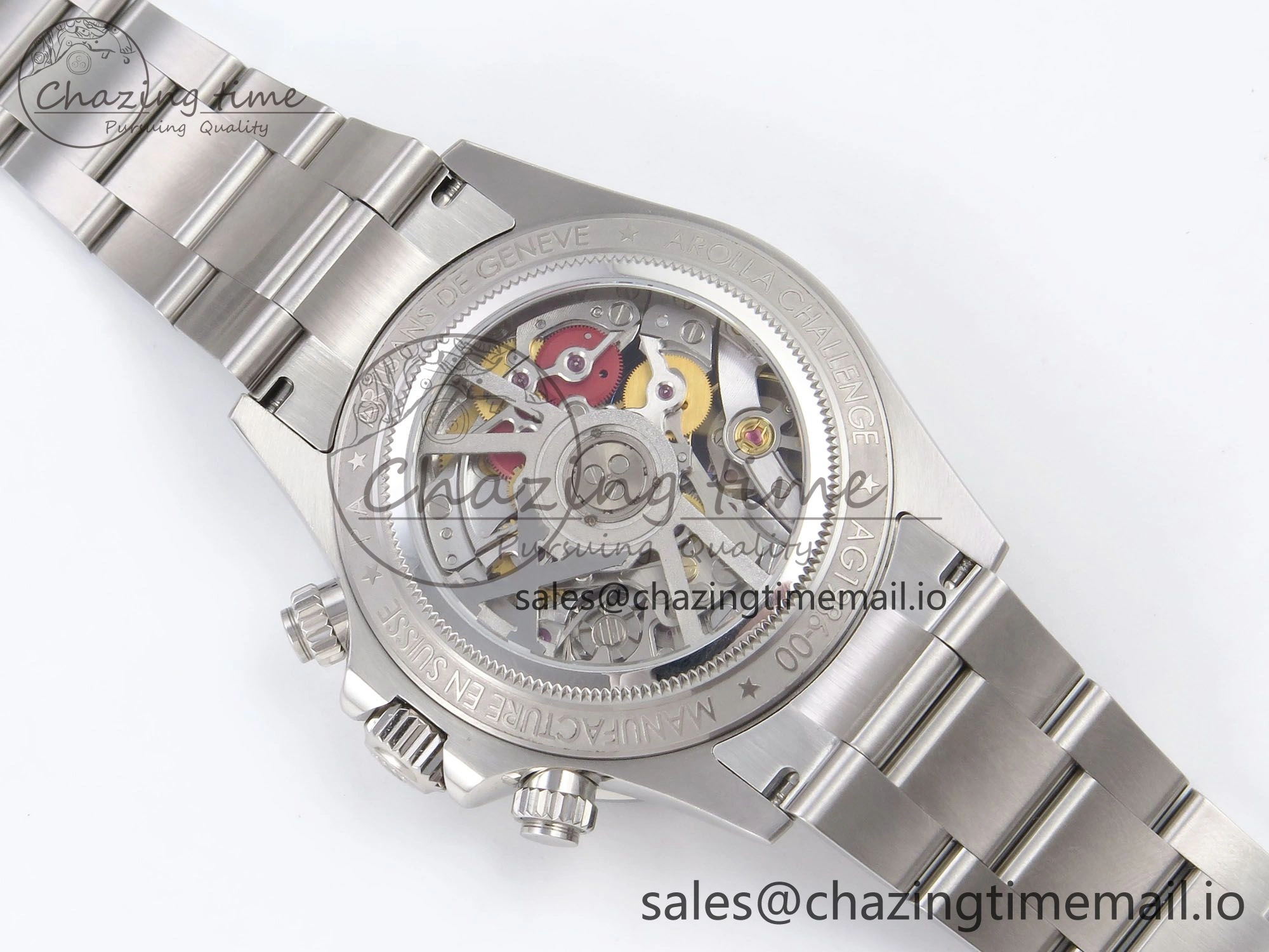 Minimalist Daytona Arolla N6F Glacial Blue Crystal Skeleton Dial Diamonds Bezel Best Edition on Oyster Bracelet SA 1176