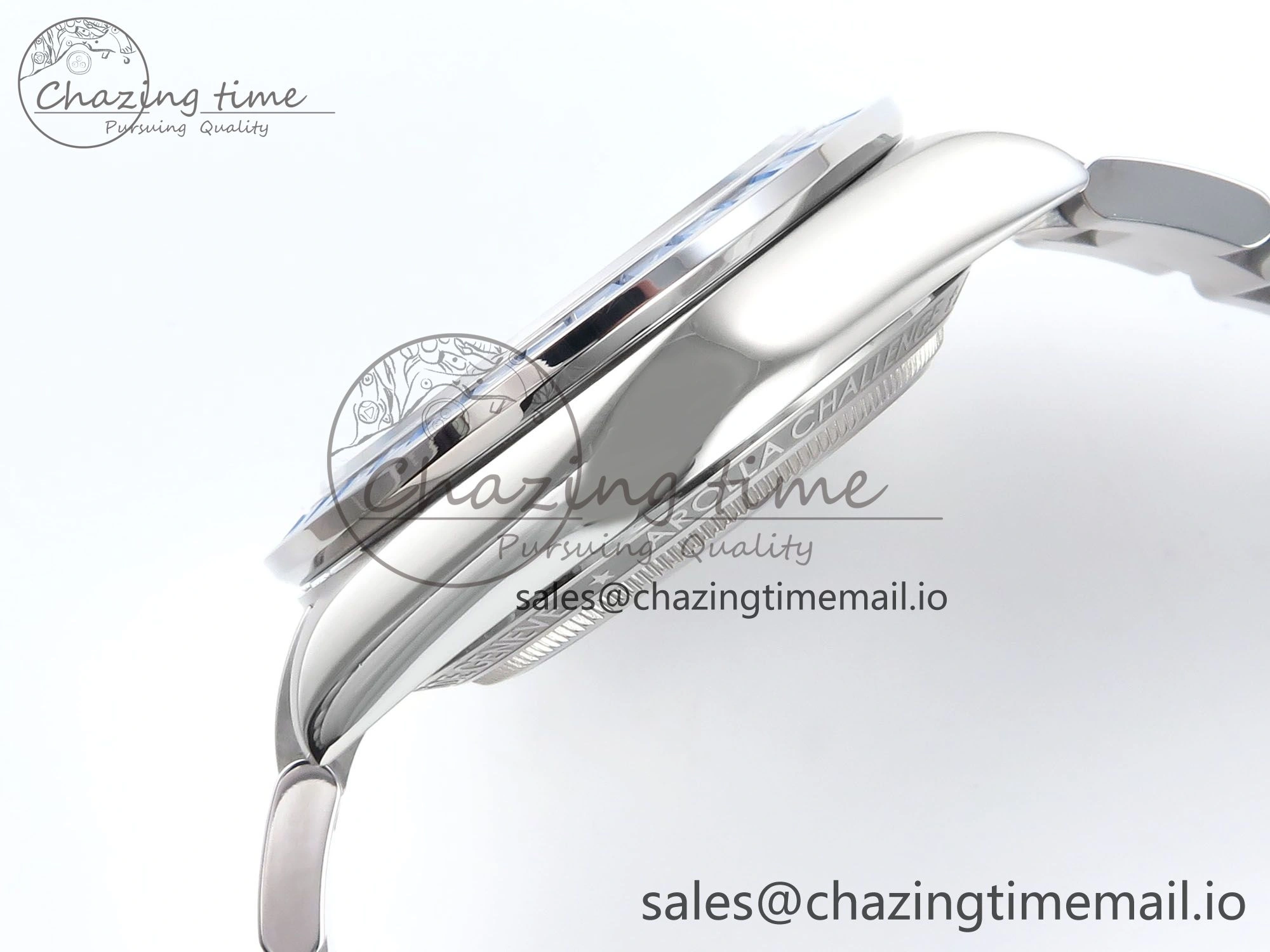 Packable Daytona Artisans SS GETF Best Edition Blue Skeleton Dial Diamonds Bezel on SS Bracelet DD 371