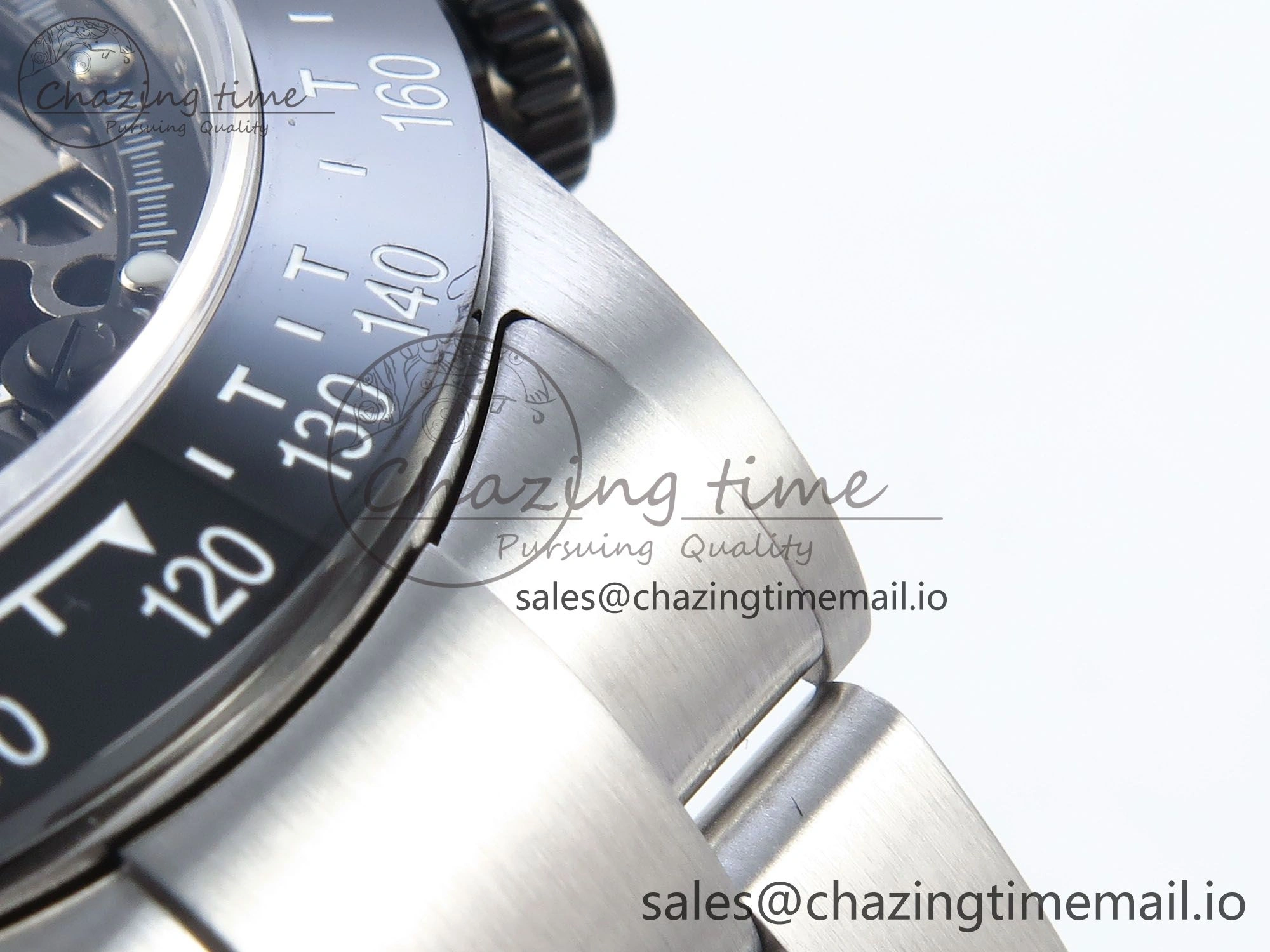 Packable Daytona Artisans SS GETF Best Edition Skeleton Dial Black Ceramic Bezel on SS Bracelet DD 368