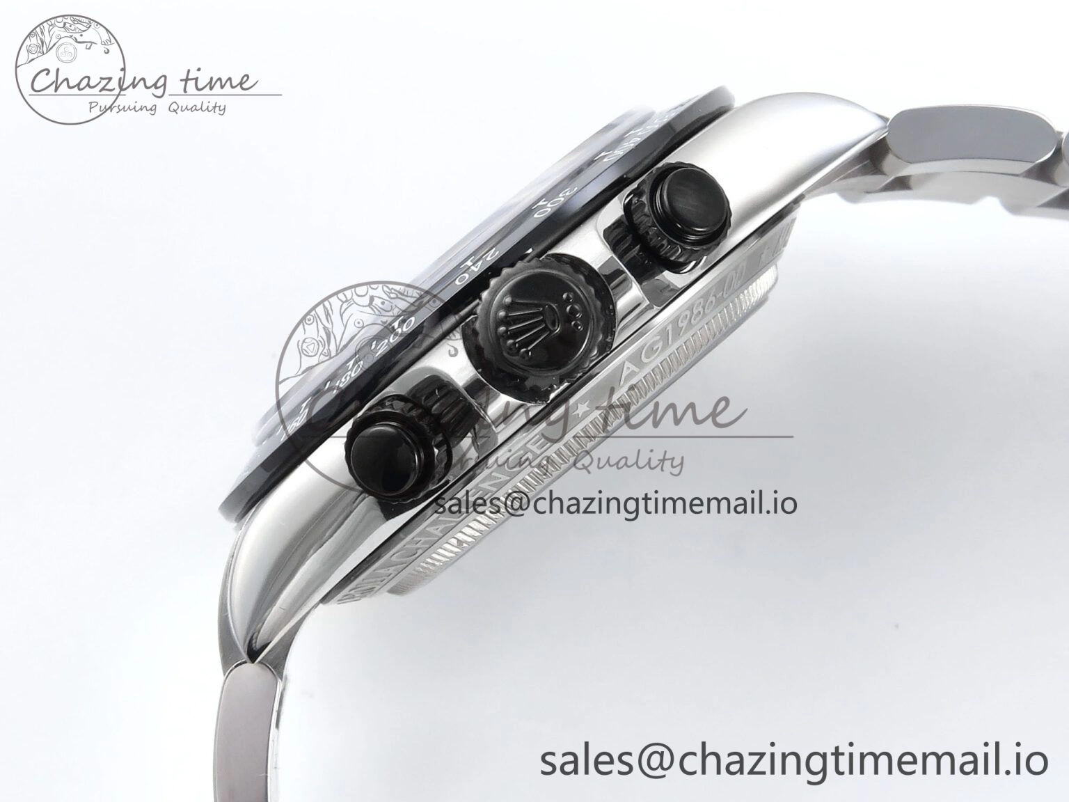 Packable Daytona Artisans SS GETF Best Edition Skeleton Dial Black Ceramic Bezel on SS Bracelet DD 368
