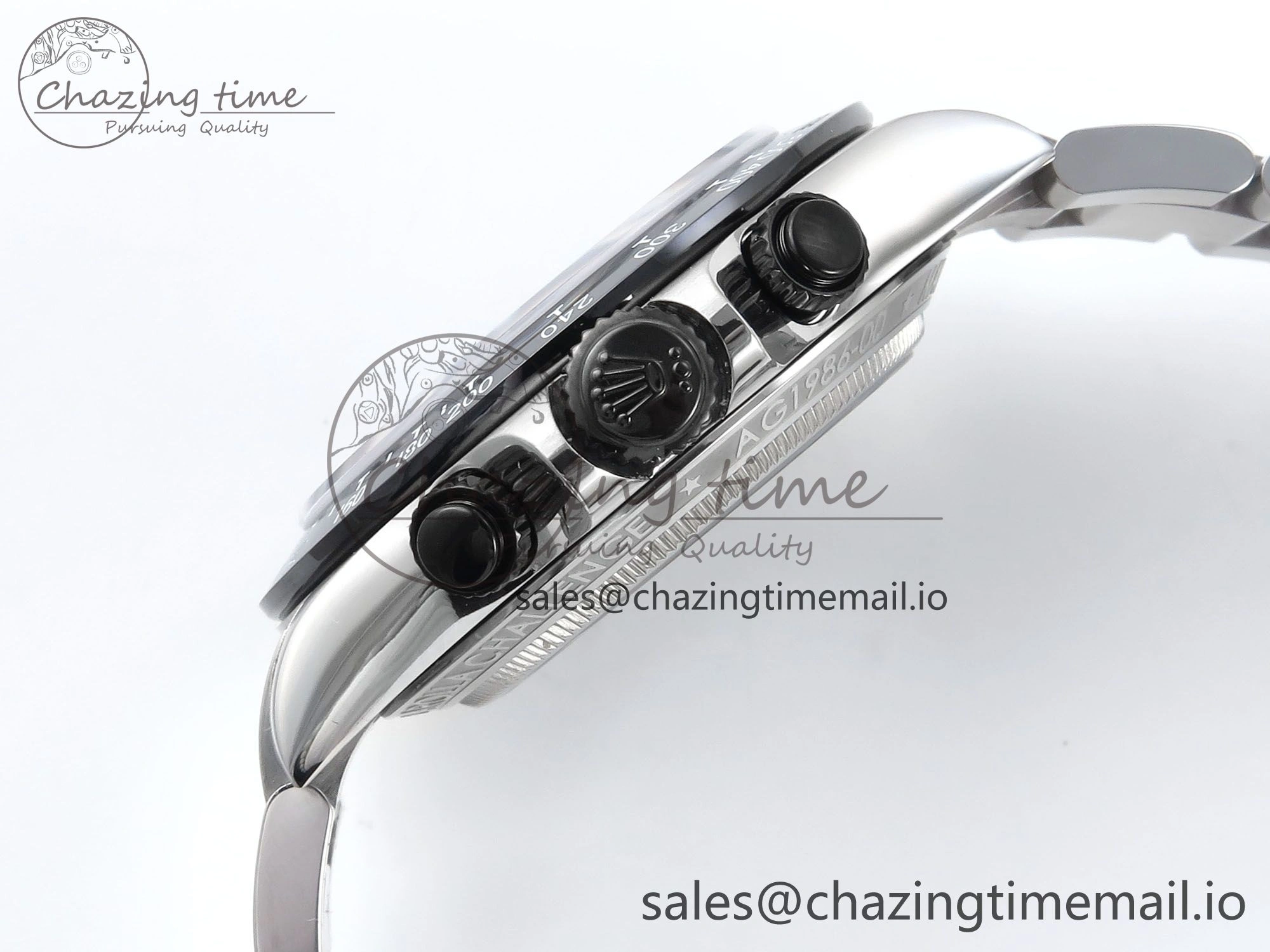 Packable Daytona Artisans SS GETF Best Edition Skeleton Dial Black Ceramic Bezel on SS Bracelet DD 368