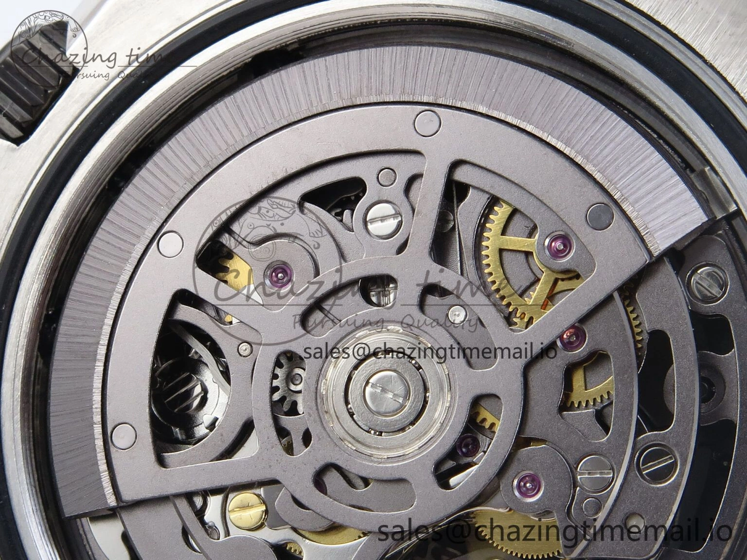 Fashionable Daytona Artisans SS GETF Best Edition Skeleton Dial Carbon Bezel on SS Bracelet DD 369