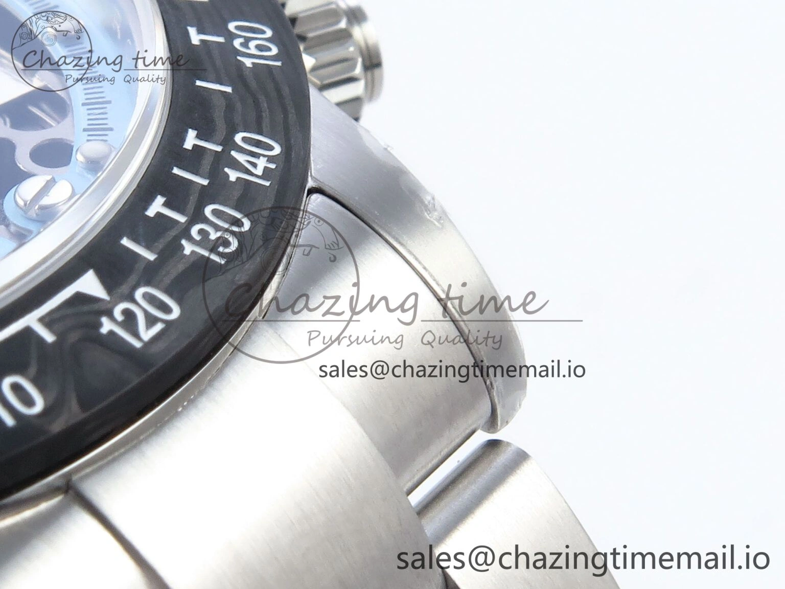Fashionable Daytona Artisans SS GETF Best Edition Skeleton Dial Carbon Bezel on SS Bracelet DD 369