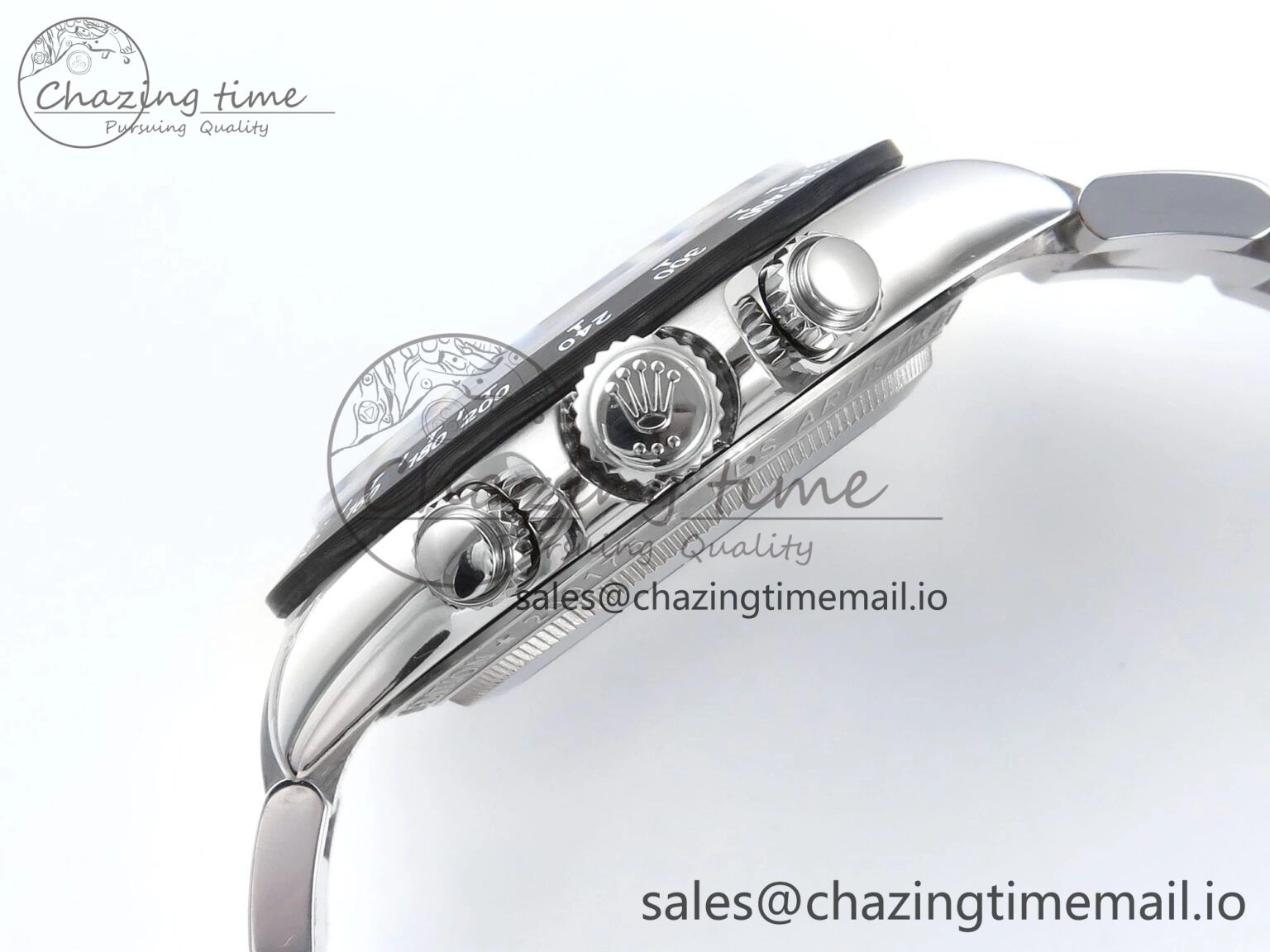 Fashionable Daytona Artisans SS GETF Best Edition Skeleton Dial Carbon Bezel on SS Bracelet DD 369