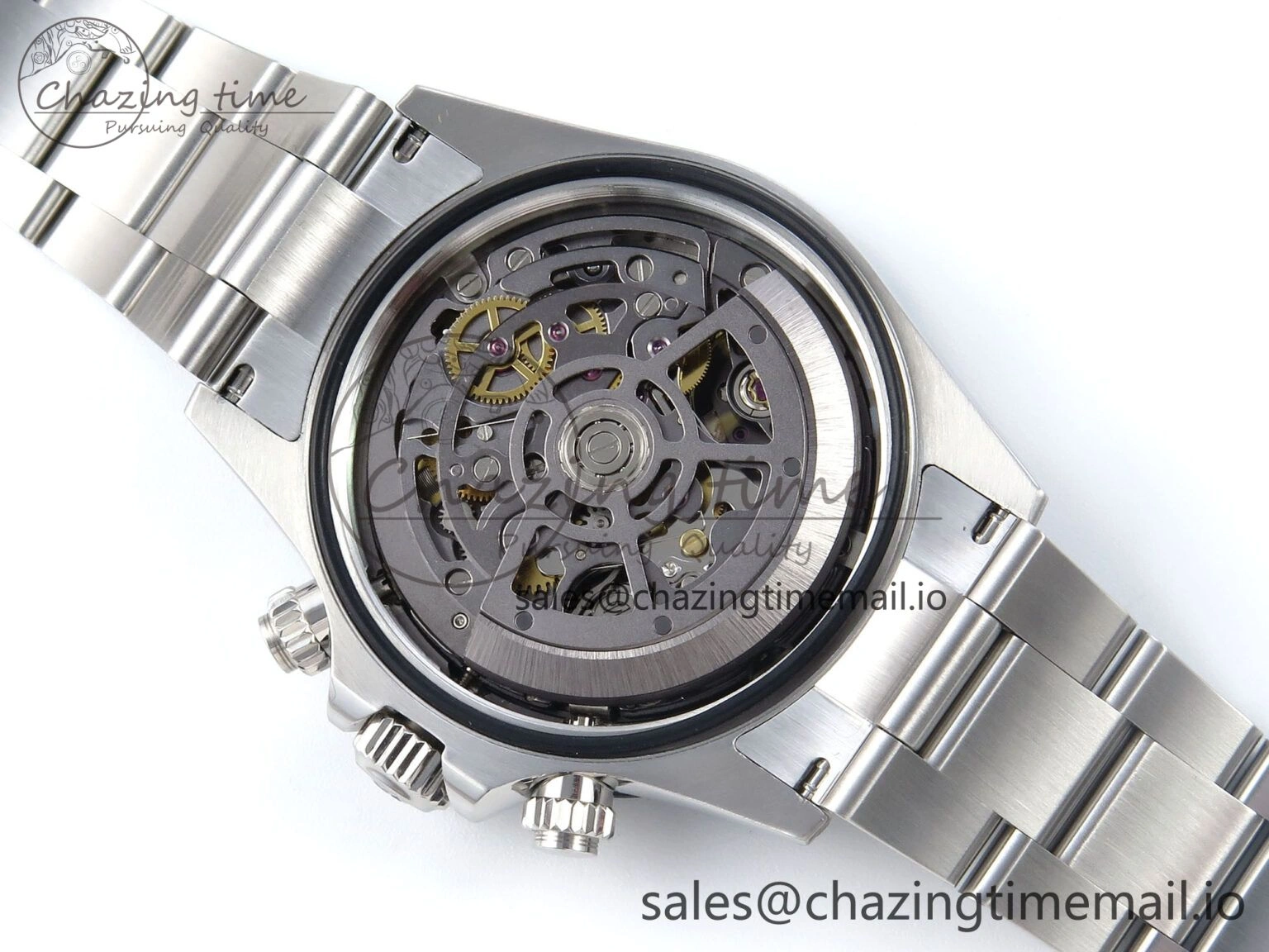 Fashionable Daytona Artisans SS GETF Best Edition Skeleton Dial Carbon Bezel on SS Bracelet DD 369