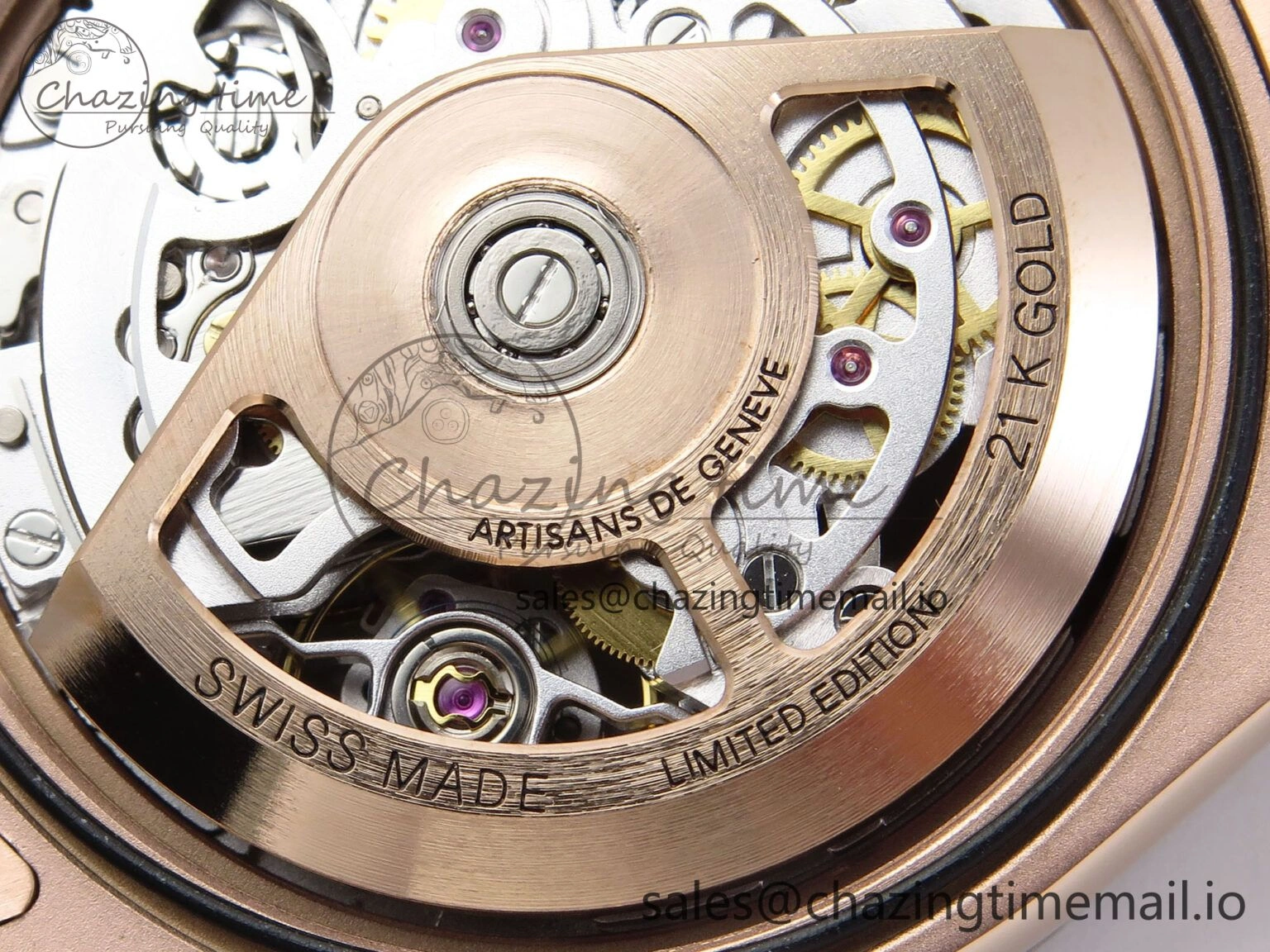 Daytona Artisans Skeleton RG ADGF Best Edition Skeleton Dial RG Bezel on RG Oyster Bracelet SA Sporty 494