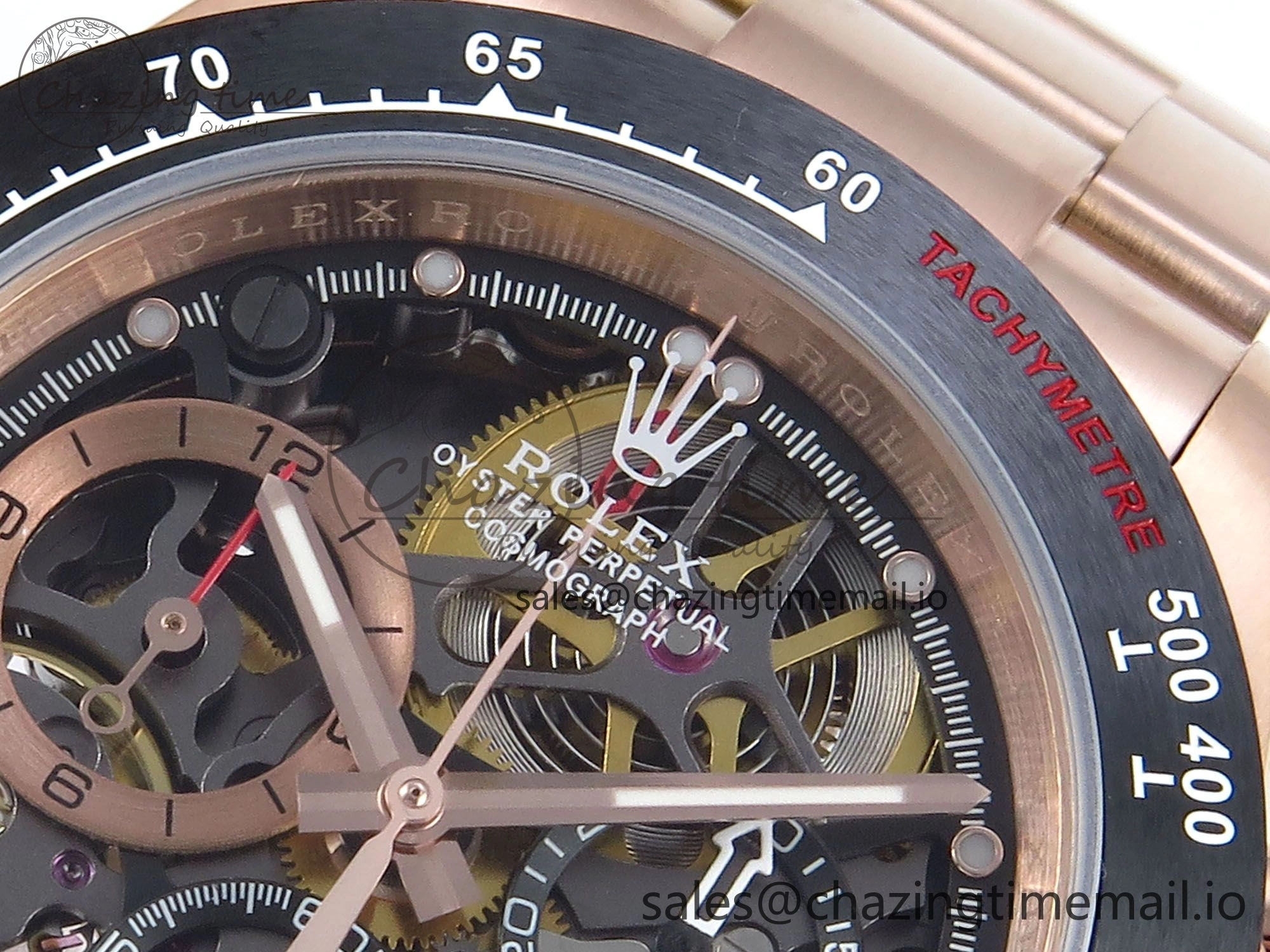 Soft Daytona Artisans Skeleton RG ADGF Best Edition Skeleton Dial on RG Oyster Bracelet SA 752