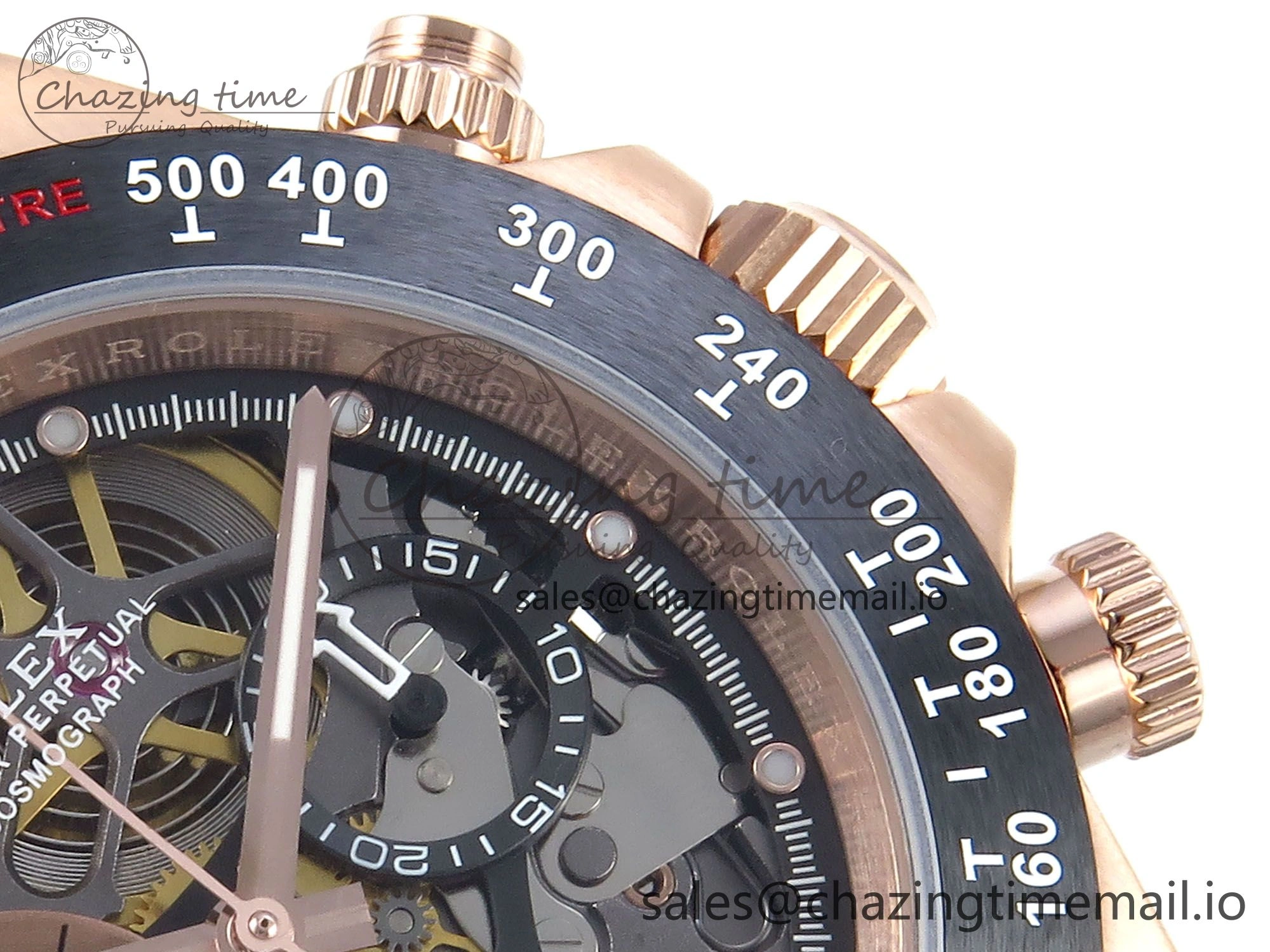 Soft Daytona Artisans Skeleton RG ADGF Best Edition Skeleton Dial on RG Oyster Bracelet SA 752