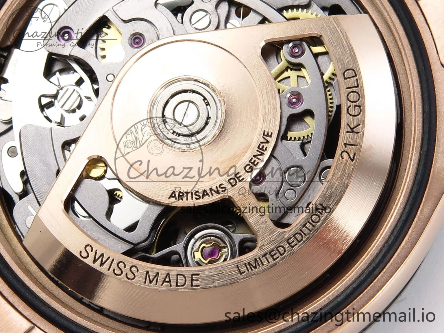 Soft Daytona Artisans Skeleton RG ADGF Best Edition Skeleton Dial on RG Oyster Bracelet SA 752