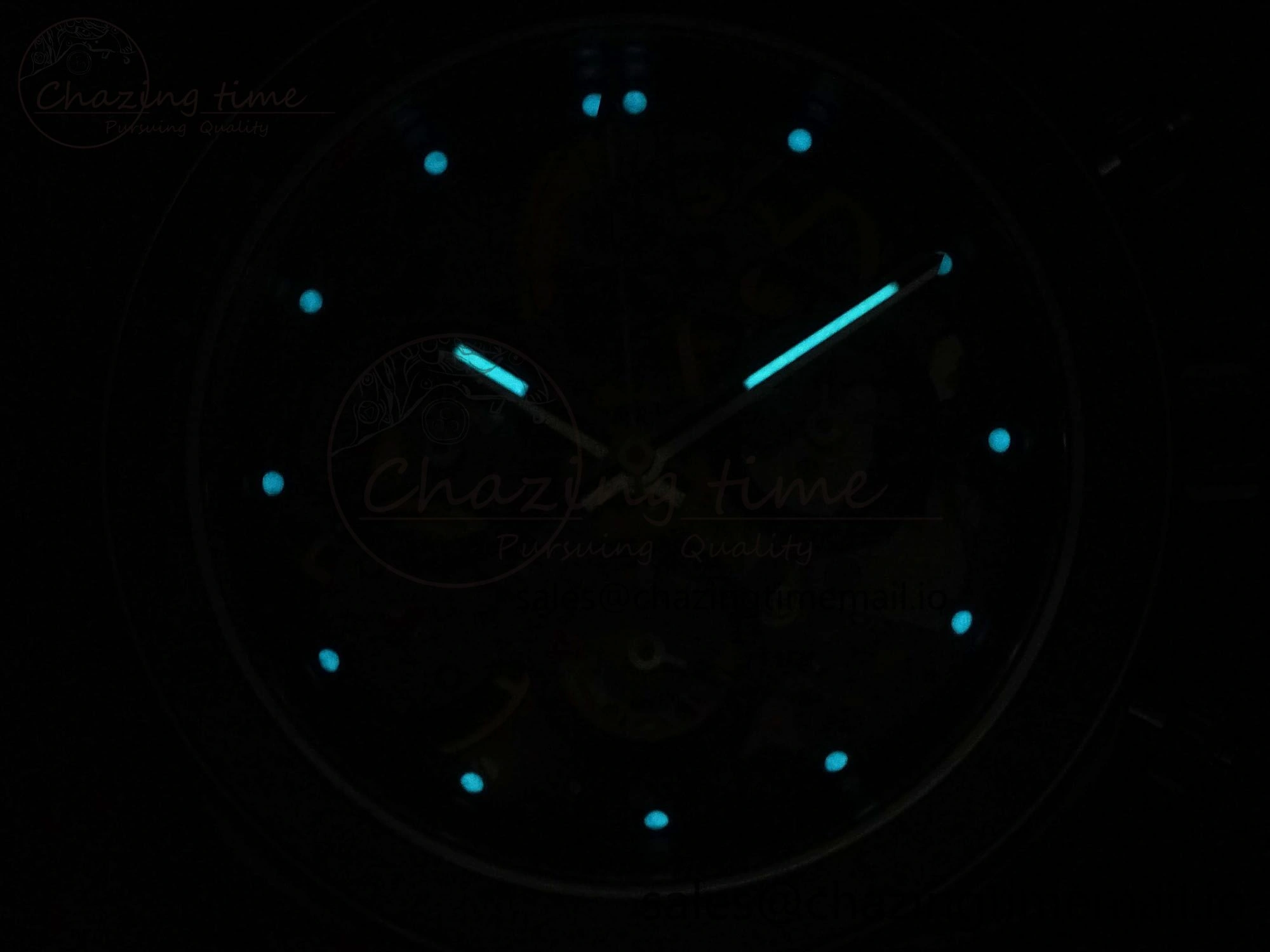 EasyMatch Daytona Artisans Skeleton SS ADGF Best Edition Blue Ceramic Bezel Skeleton Dial on SS Oyster Bracelet SA 1175