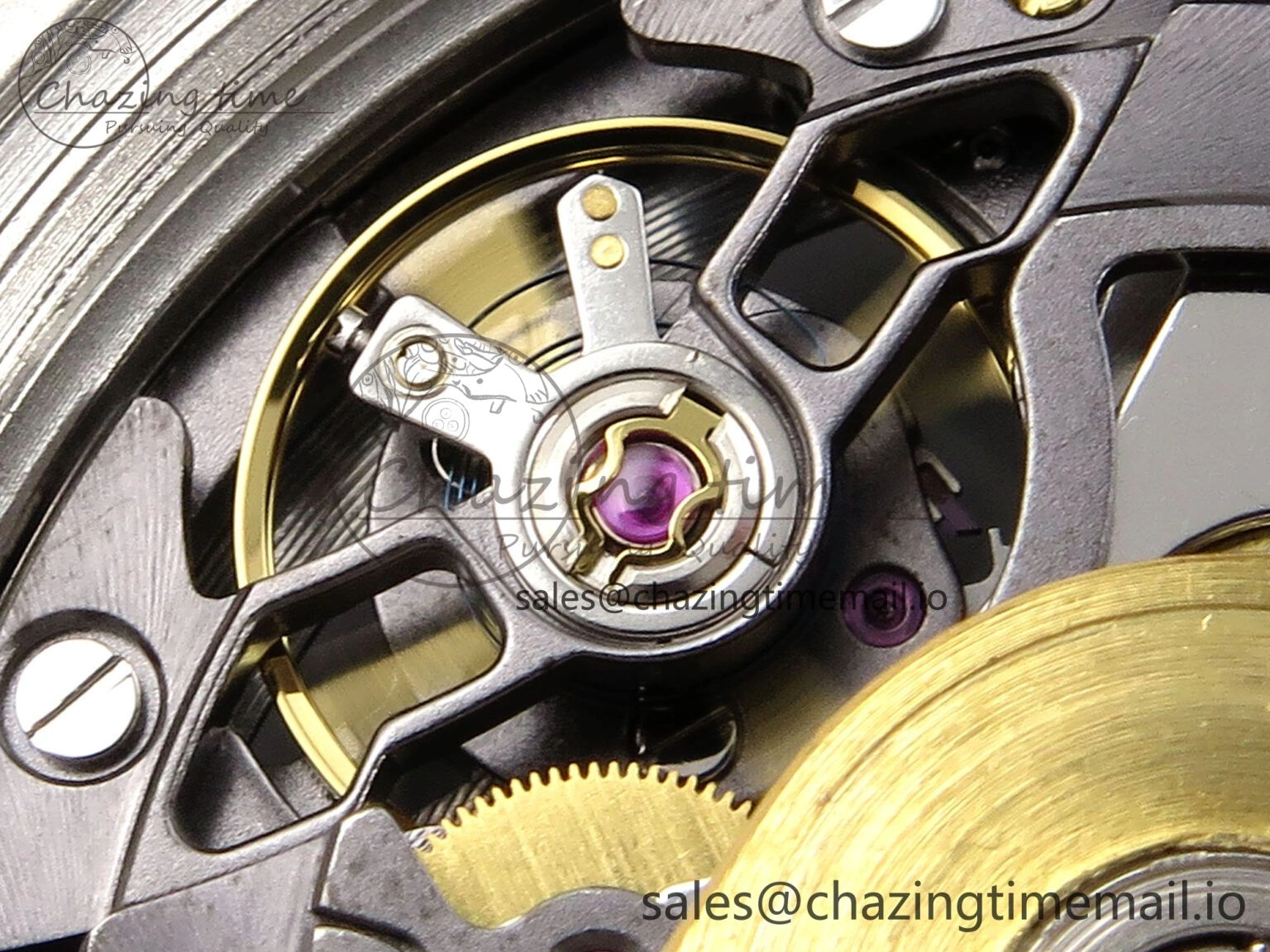 EasyMatch Daytona Artisans Skeleton SS ADGF Best Edition Blue Ceramic Bezel Skeleton Dial on SS Oyster Bracelet SA 1175