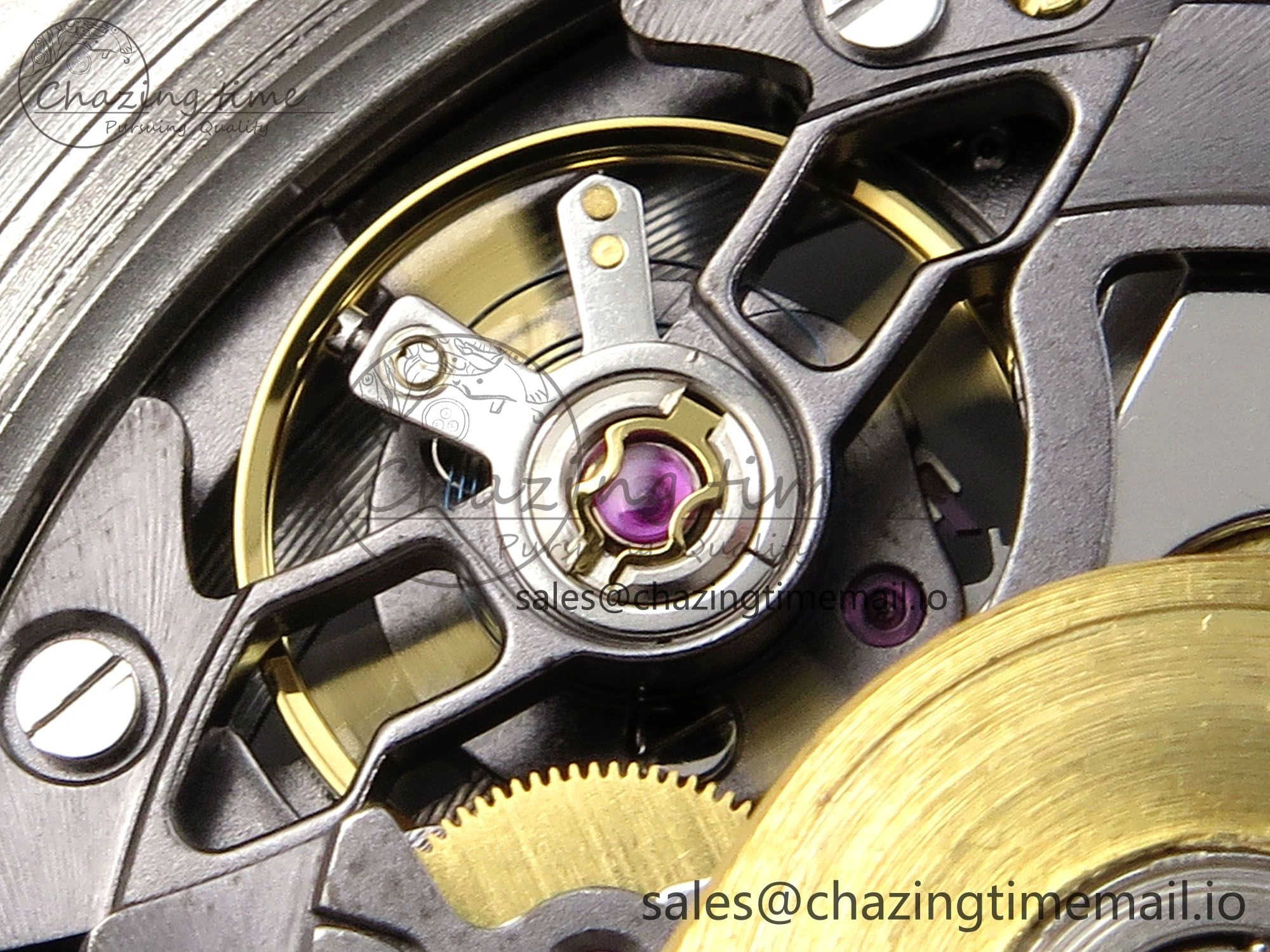 EasyMatch Daytona Artisans Skeleton SS ADGF Best Edition Blue Ceramic Bezel Skeleton Dial on SS Oyster Bracelet SA 1175