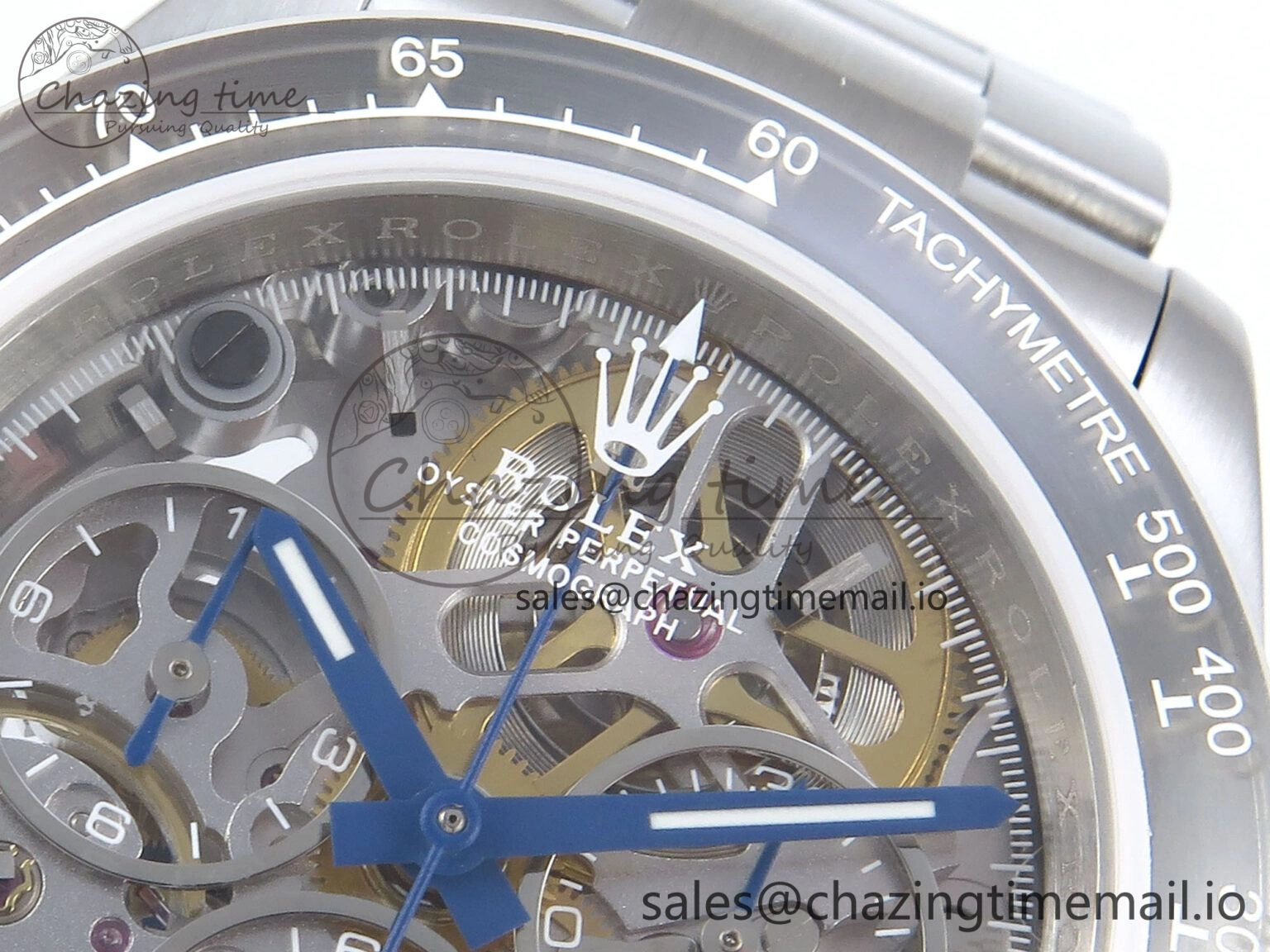 Durable Daytona Artisans Skeleton SS ADGF Best Edition Skeleton Dial SS Bezel on SS Oyster Bracelet SA 491
