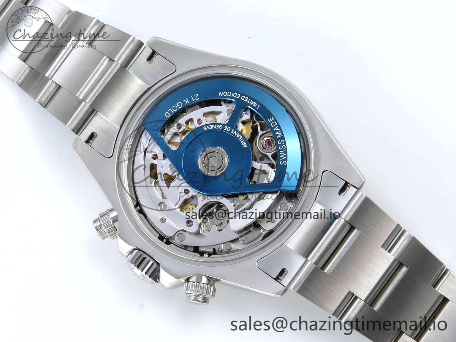 Durable Daytona Artisans Skeleton SS ADGF Best Edition Skeleton Dial SS Bezel on SS Oyster Bracelet SA 491