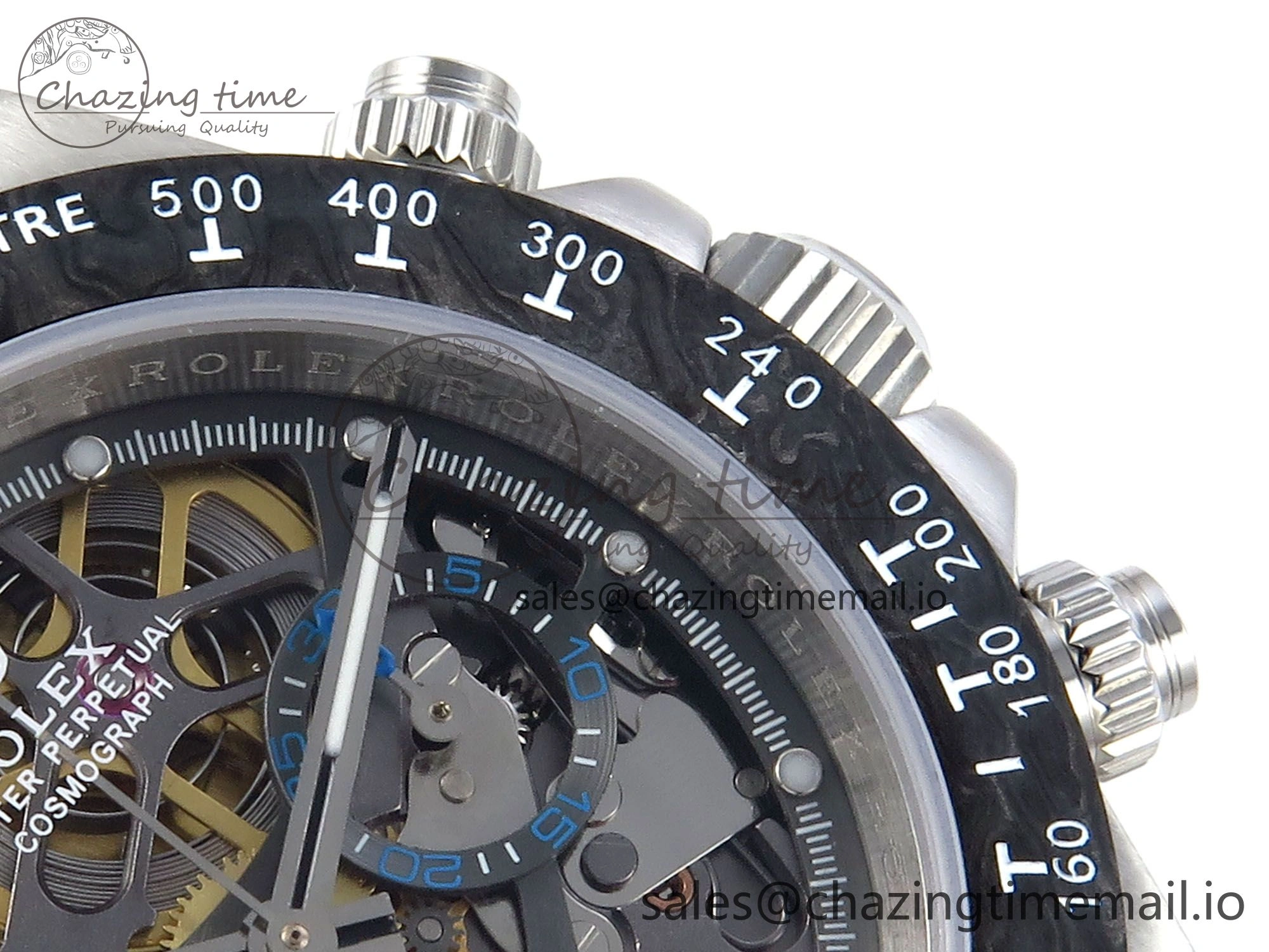 Stylish Daytona Artisans Skeleton SS ADGF Best Edition Skeleton Dial on SS Oyster Bracelet SA 753