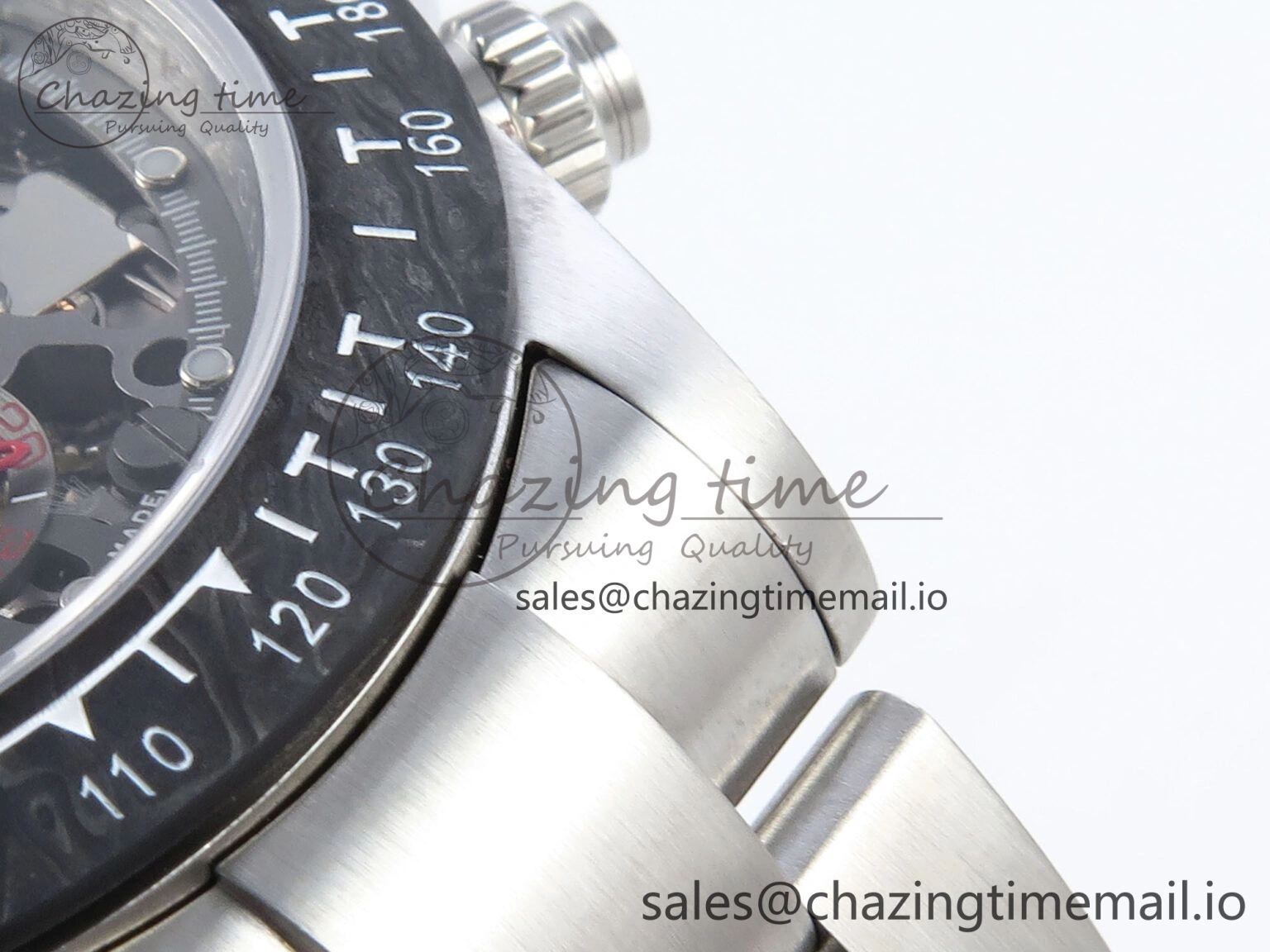 Stylish Daytona Artisans Skeleton SS ADGF Best Edition Skeleton Dial on SS Oyster Bracelet SA 753