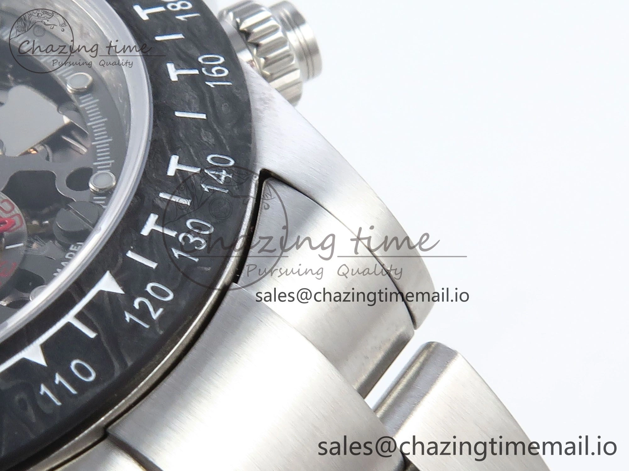 Stylish Daytona Artisans Skeleton SS ADGF Best Edition Skeleton Dial on SS Oyster Bracelet SA 753