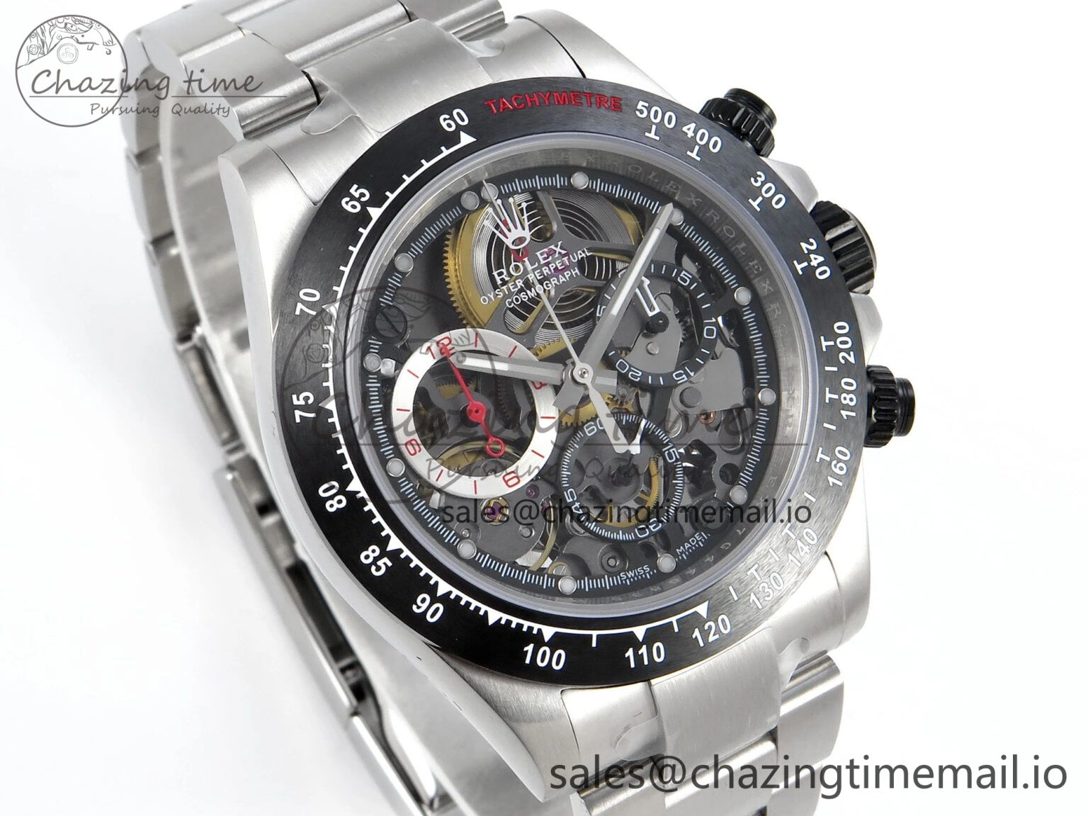 Daytona Artisans Skeleton SS ADGF Best Edition Skeleton Dial on SS Oyster Bracelet SA ModernLook 750