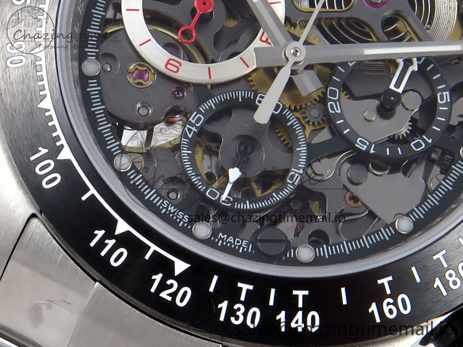 Daytona Artisans Skeleton SS ADGF Best Edition Skeleton Dial on SS Oyster Bracelet SA ModernLook 750