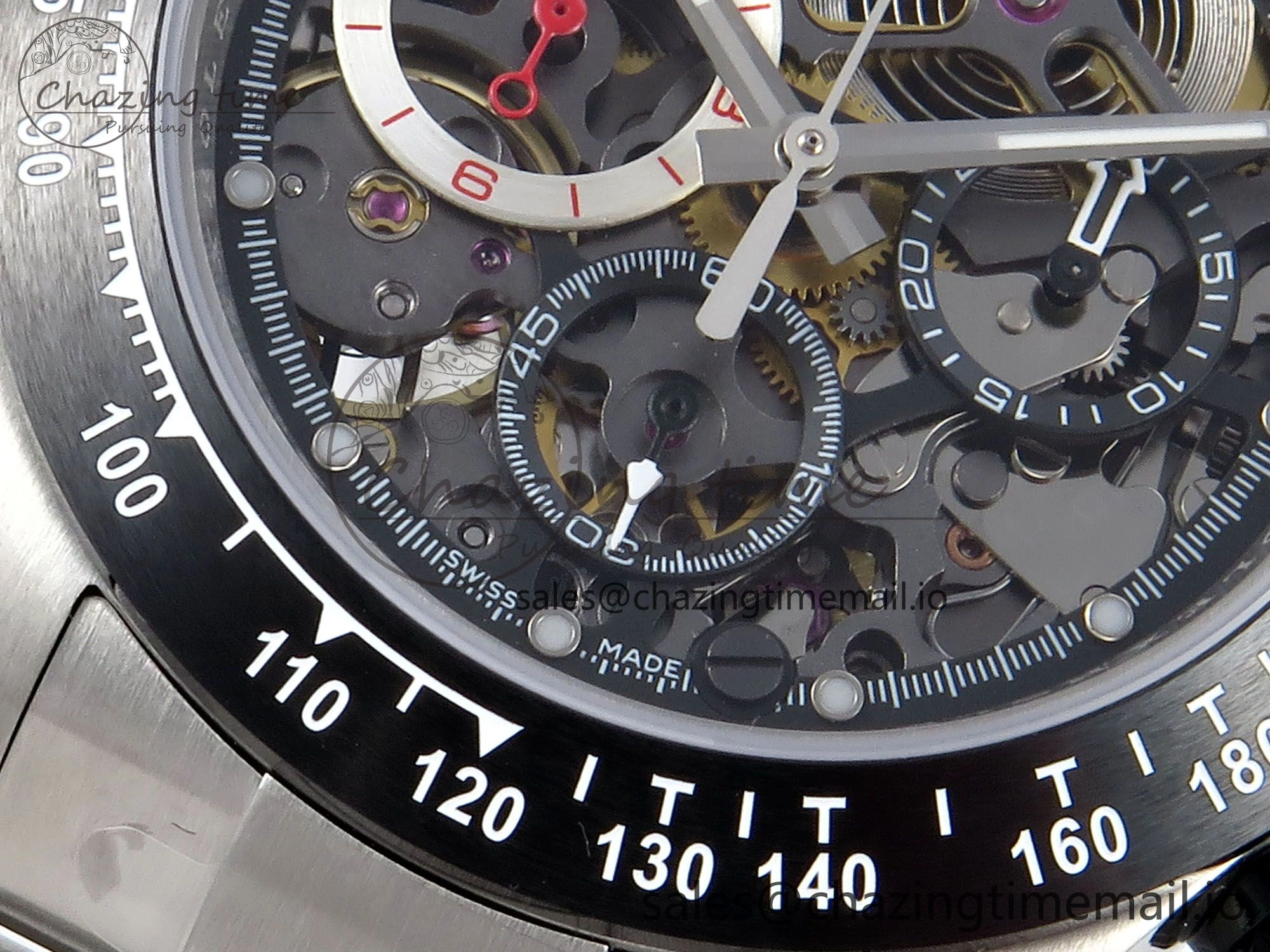 Daytona Artisans Skeleton SS ADGF Best Edition Skeleton Dial on SS Oyster Bracelet SA ModernLook 750
