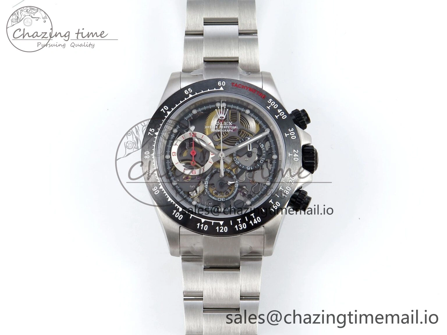 Daytona Artisans Skeleton SS ADGF Best Edition Skeleton Dial on SS Oyster Bracelet SA ModernLook 750